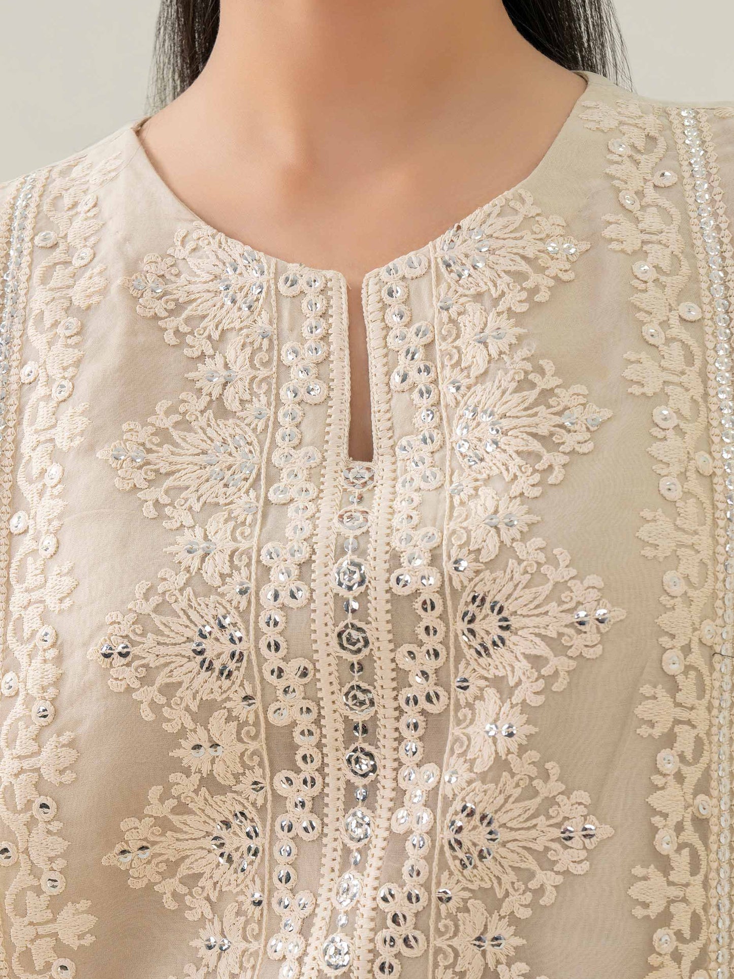 3 Piece Organza Suit-Embroidered (Pret)