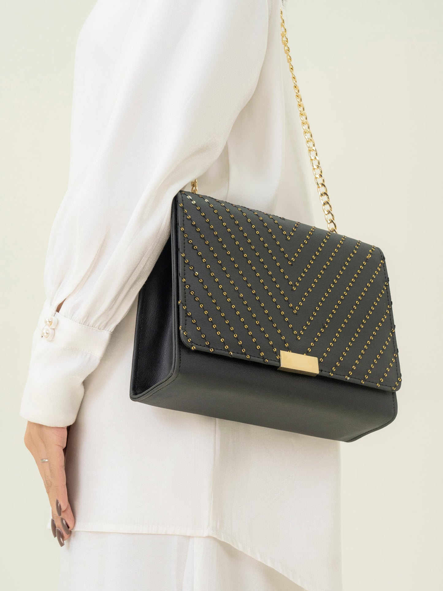 Sequin Embroidered Handbag