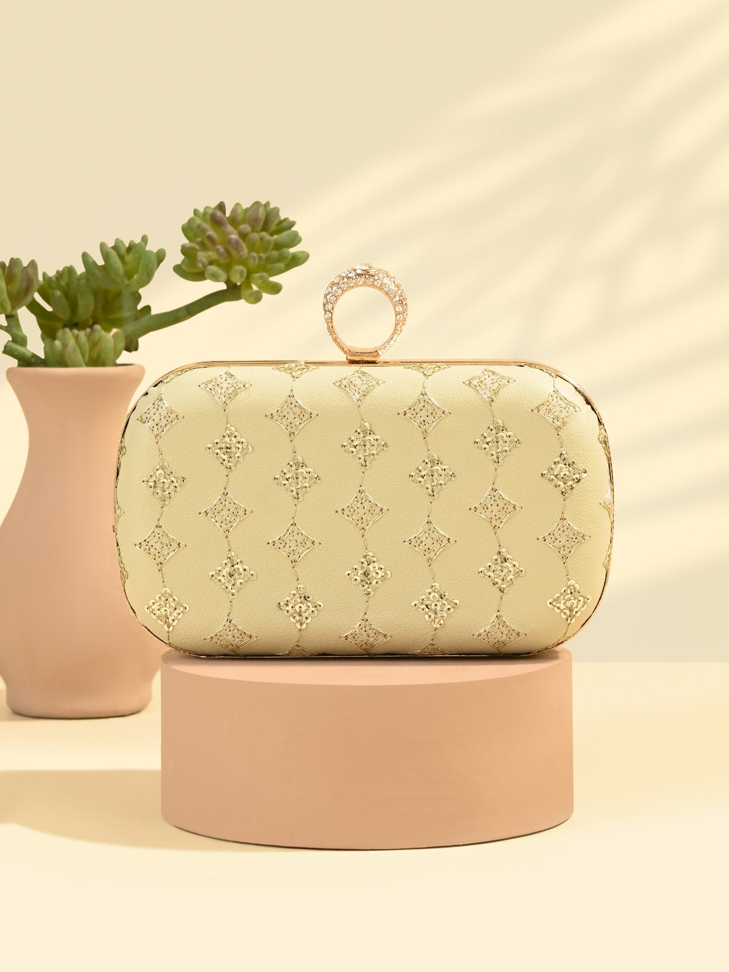 Sequin Embellished Clutch