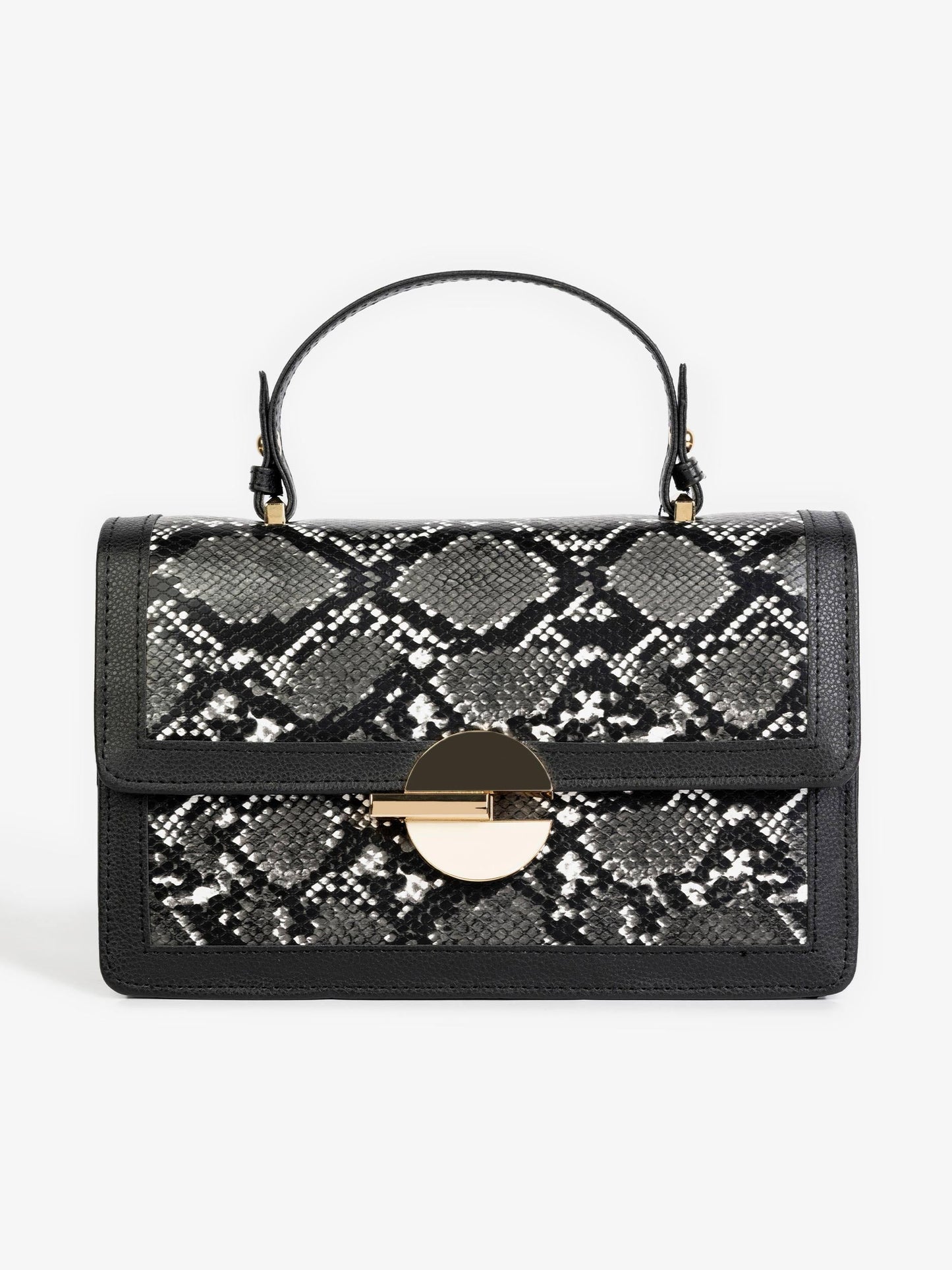 Snakeskin Handle Bag
