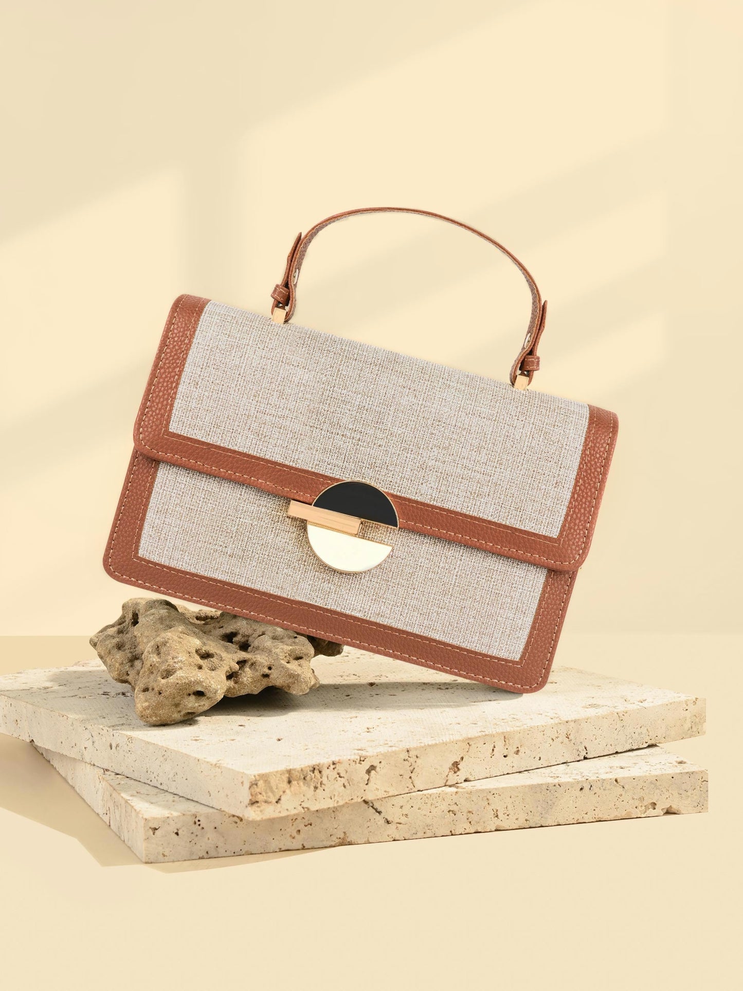 Two-toned Handle Bag