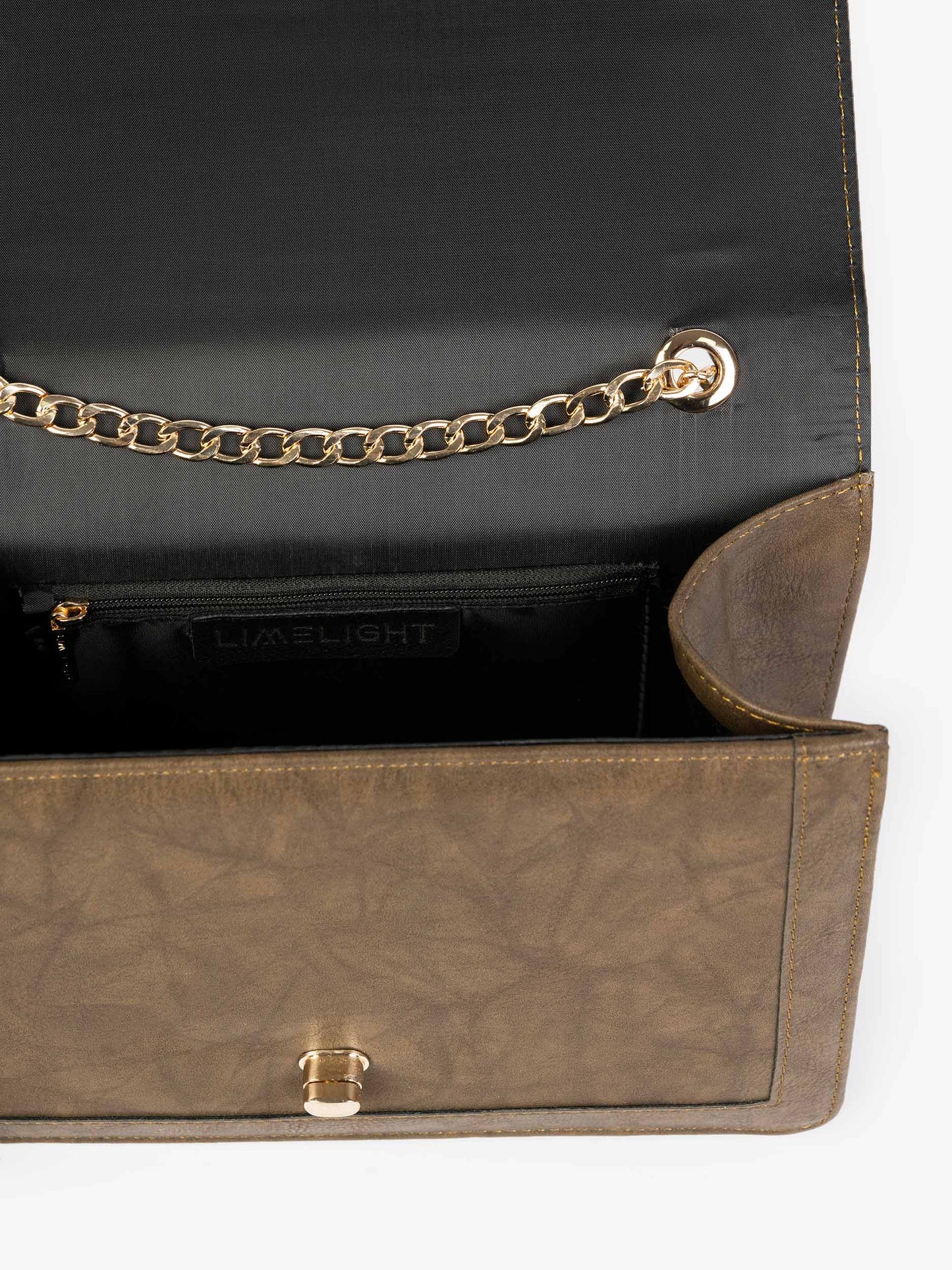 Textured Flap Handbag