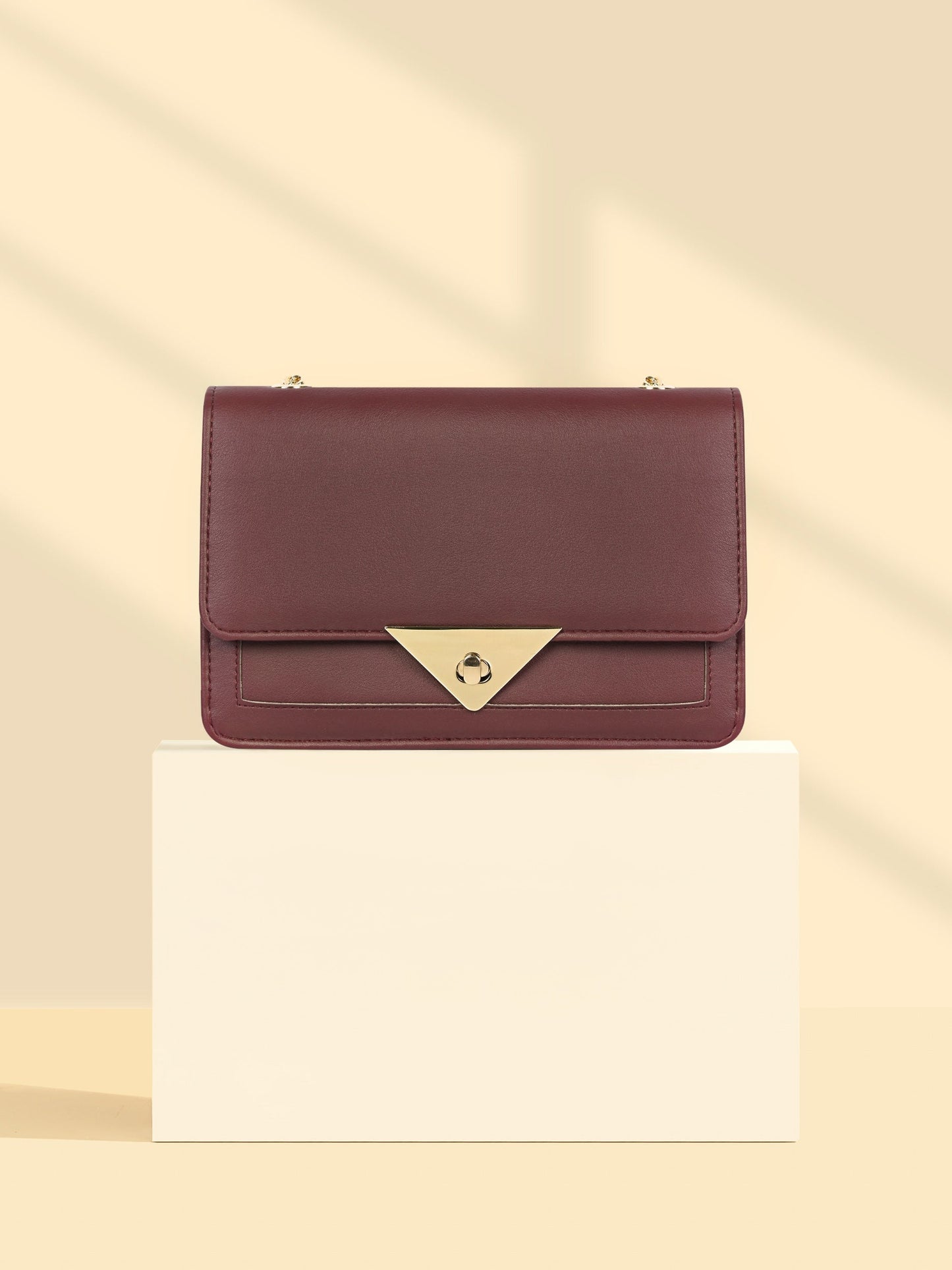 Textured Flap Handbag