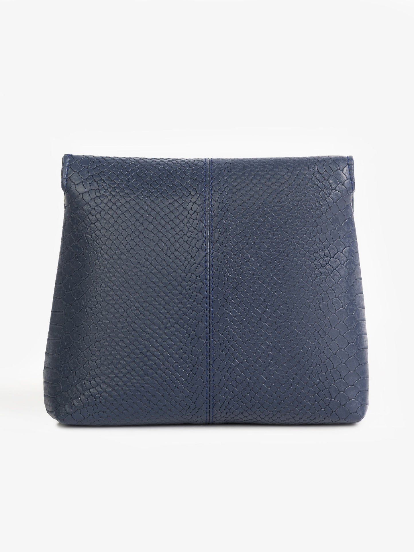 Snake Textured Flap Handbag