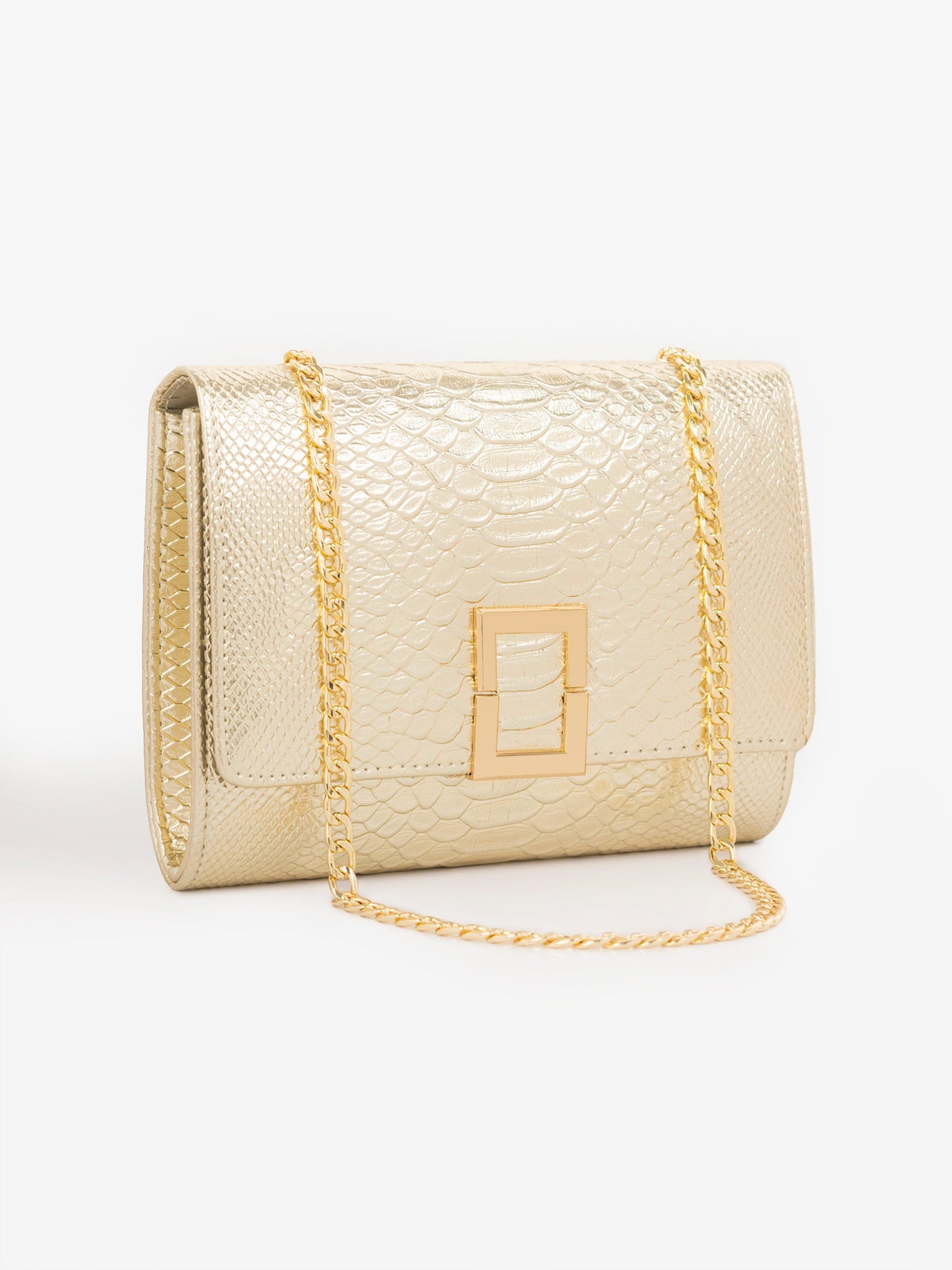 Snake Textured Clutch