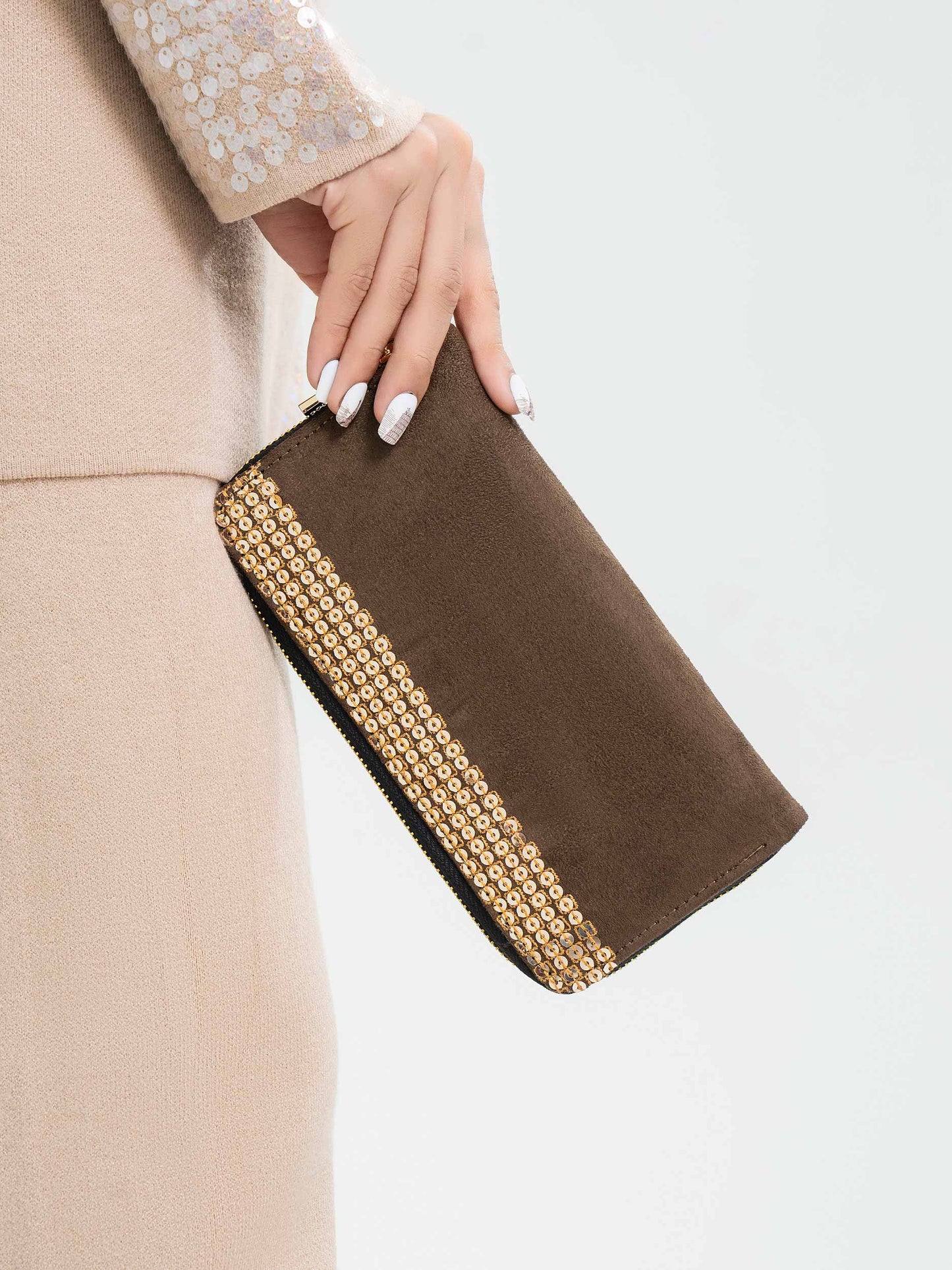 Sequins Embellished Wallet