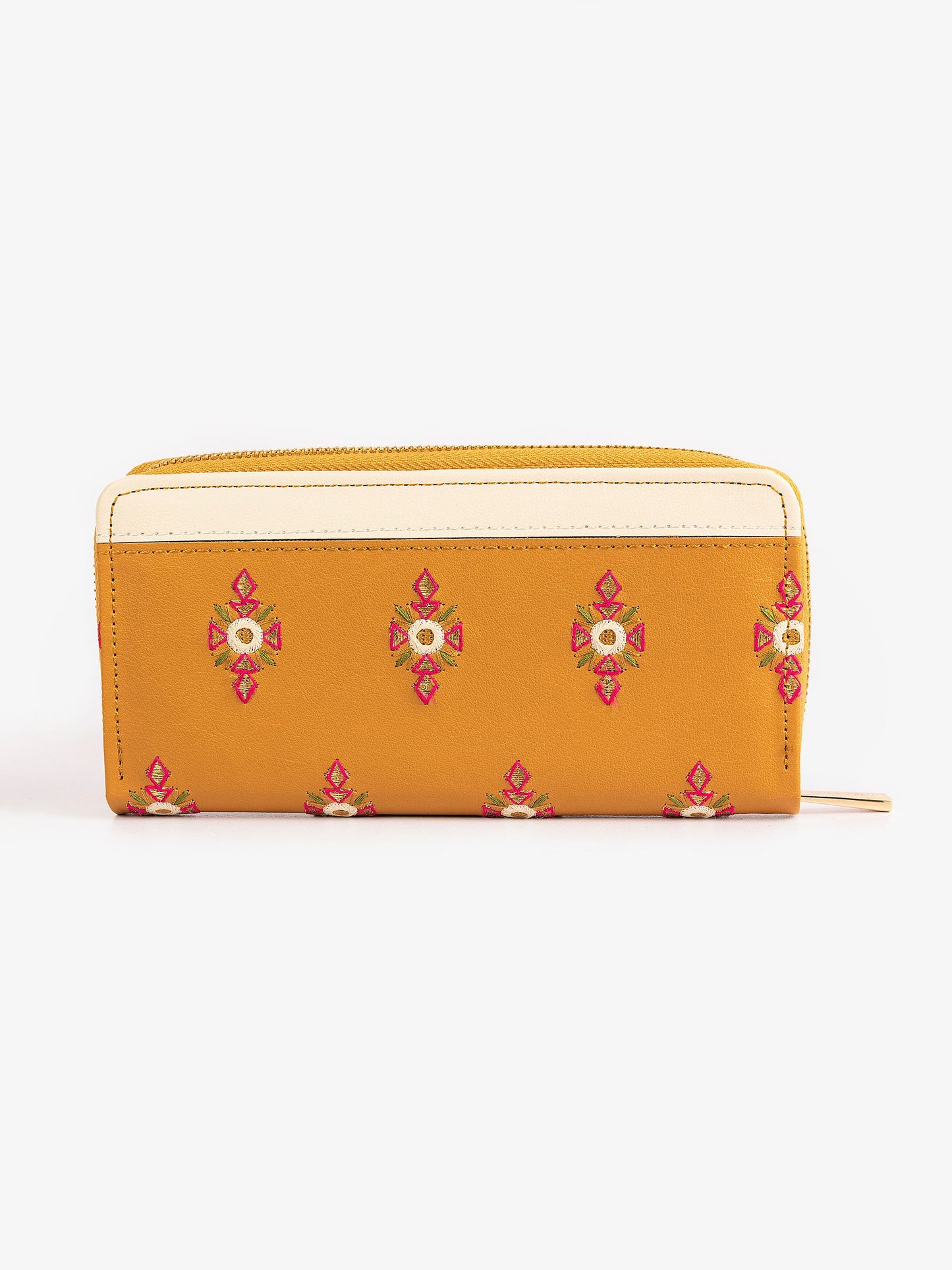 Embroidered Zip Wallet
