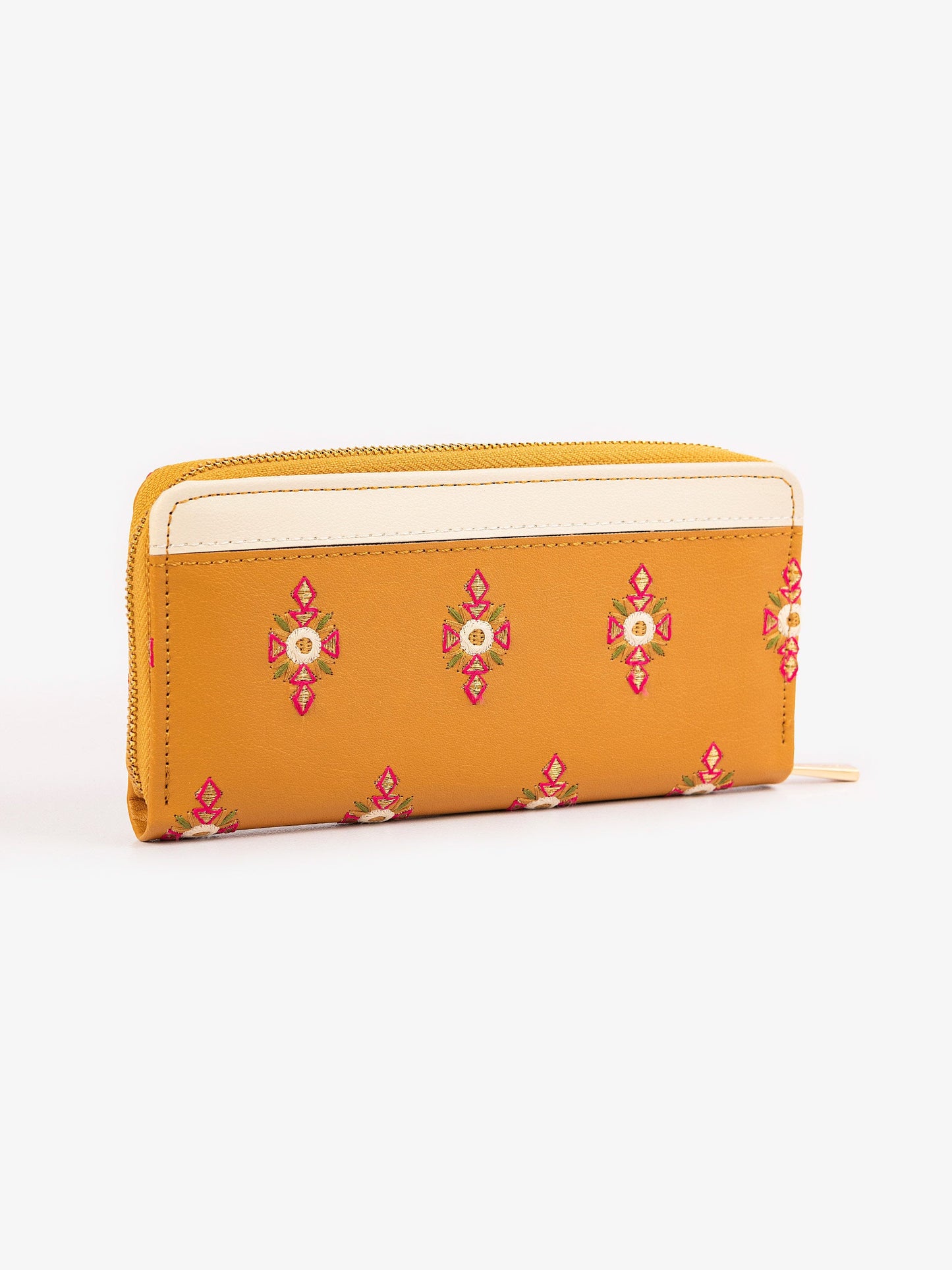 Embroidered Zip Wallet