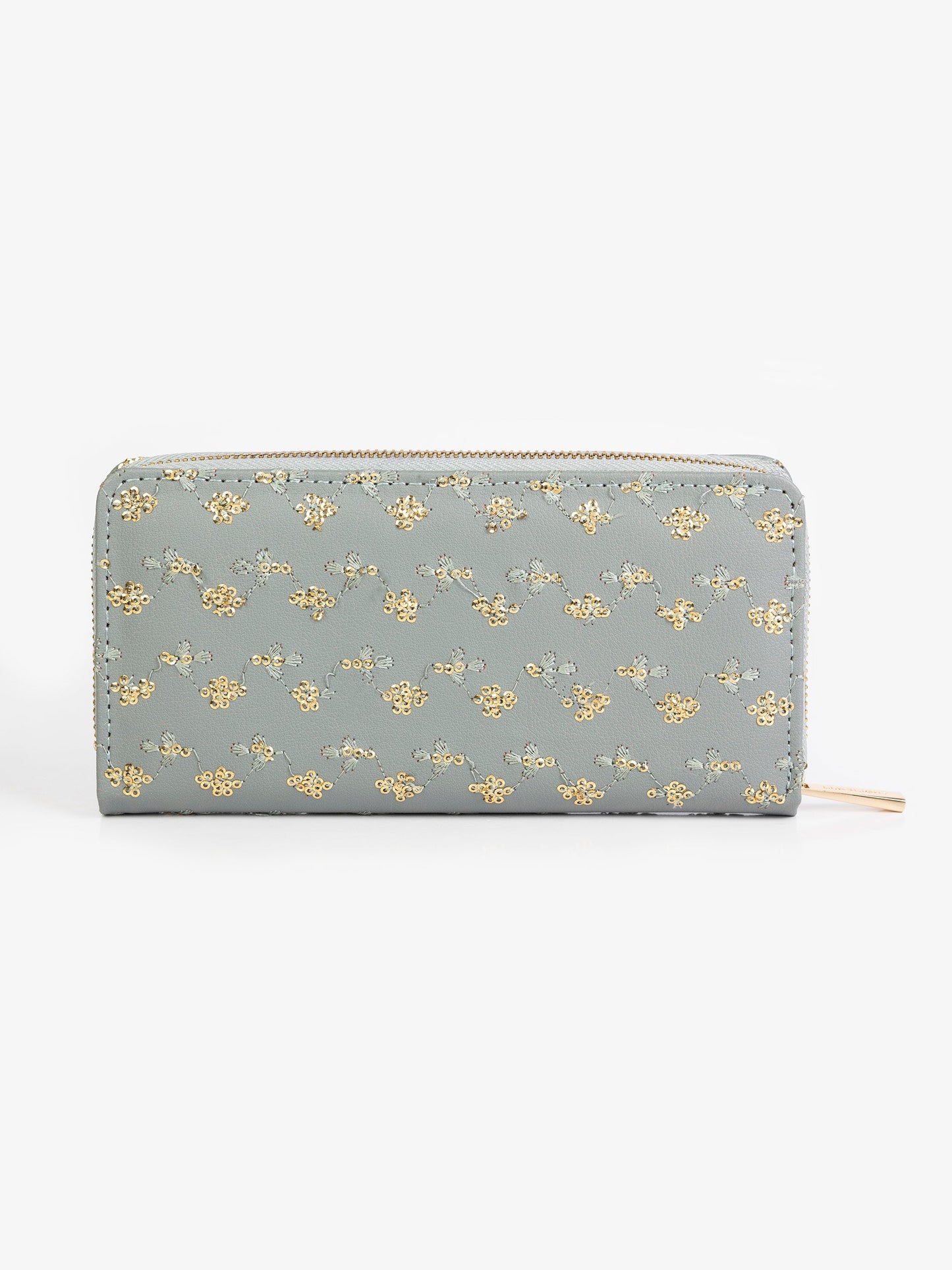 Embroidered Zip Wallet