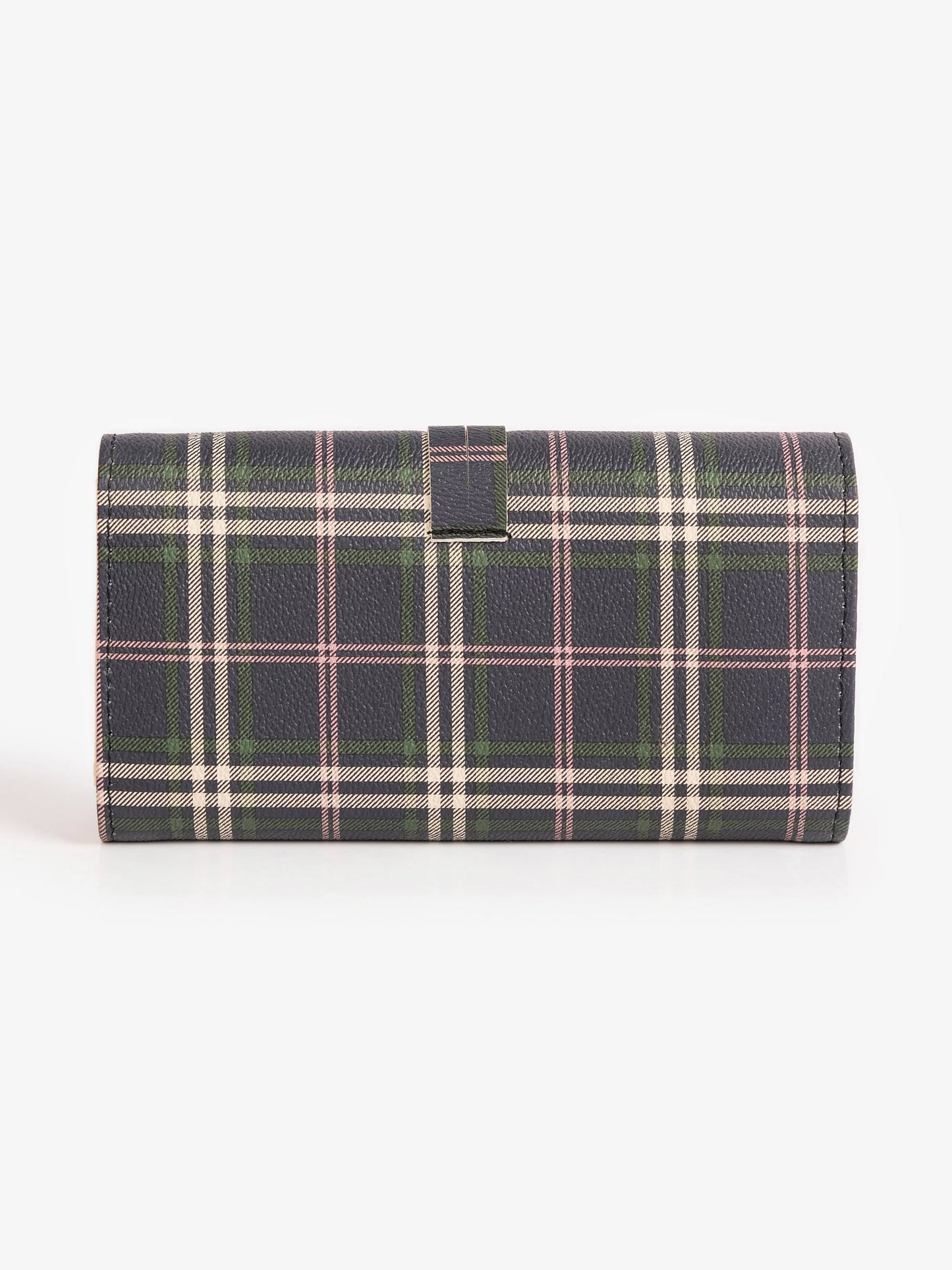 Checkered Print Wallet
