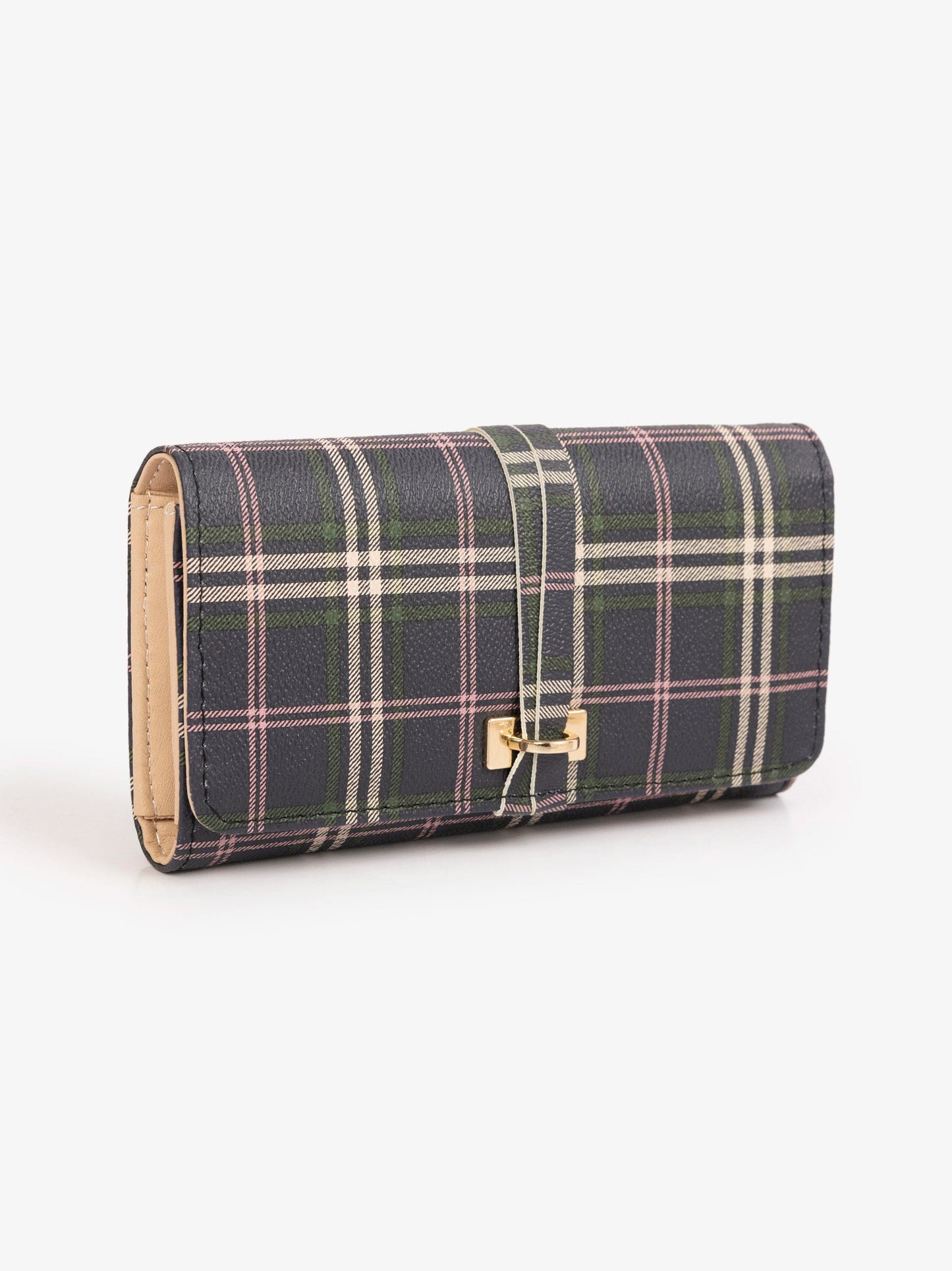 Checkered Print Wallet
