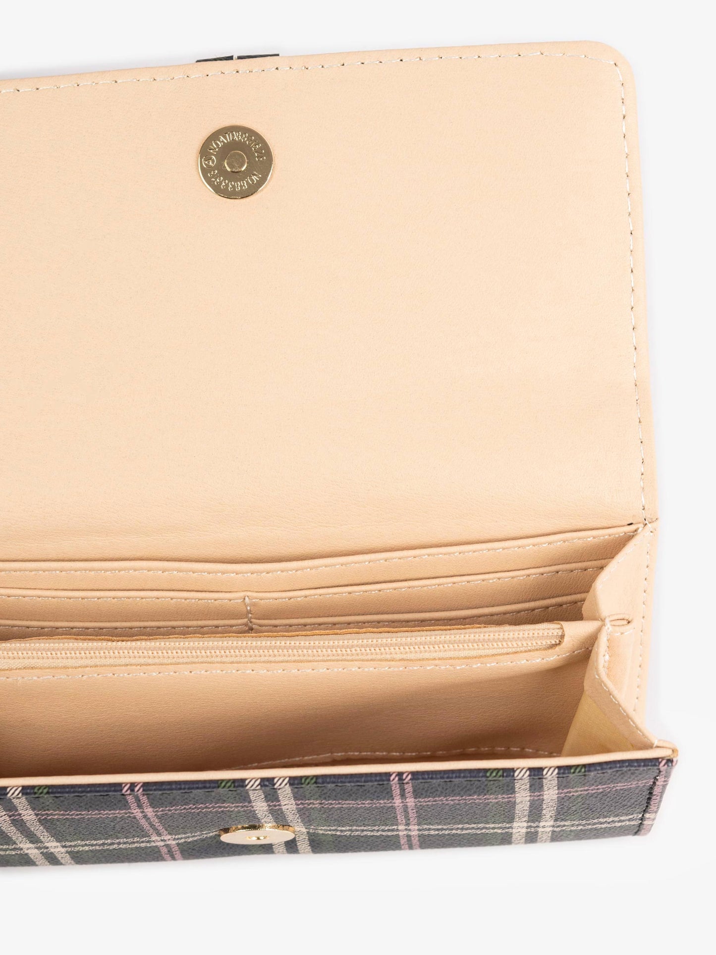 Checkered Print Wallet