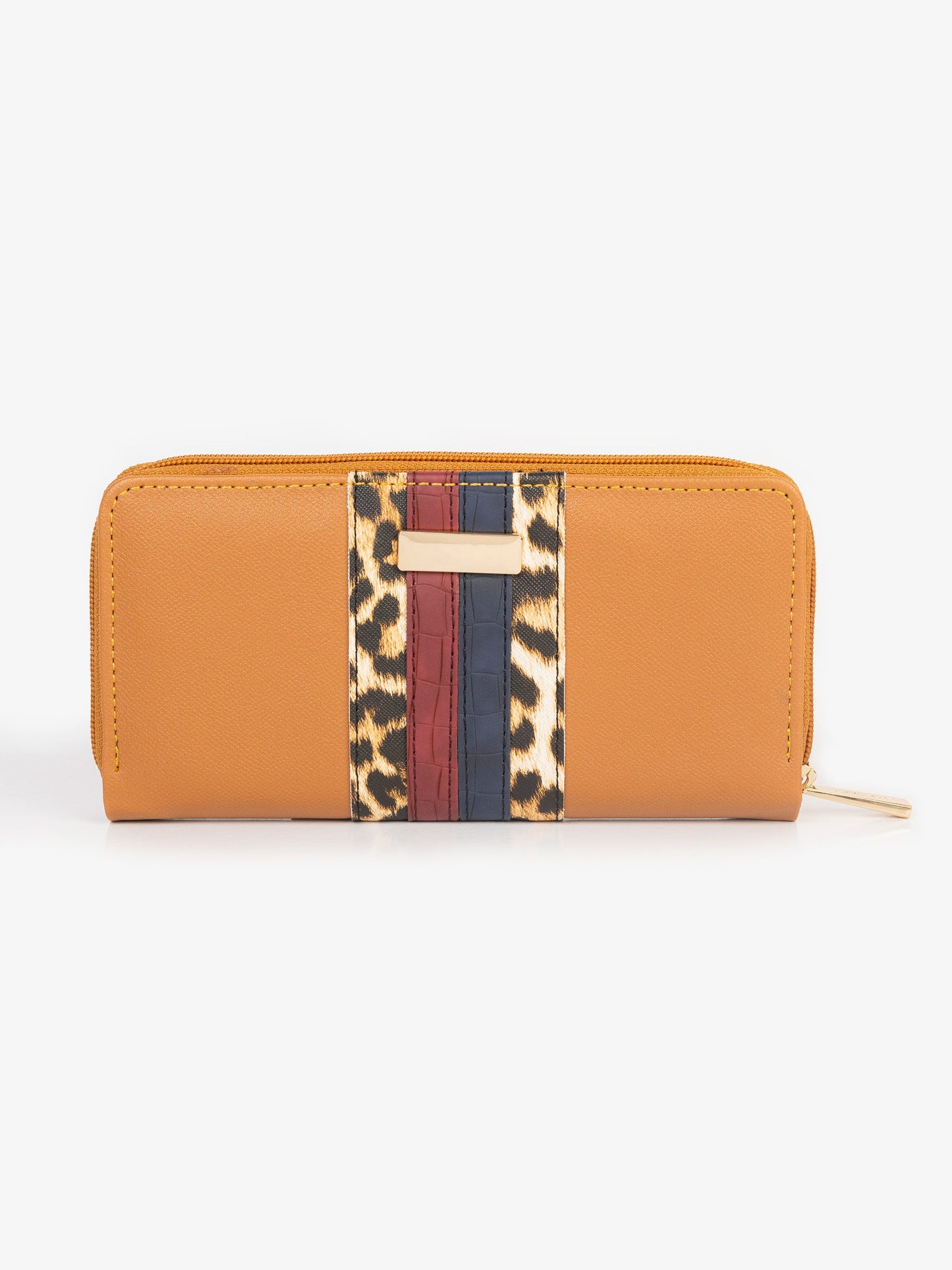 Striped Textured Wallet