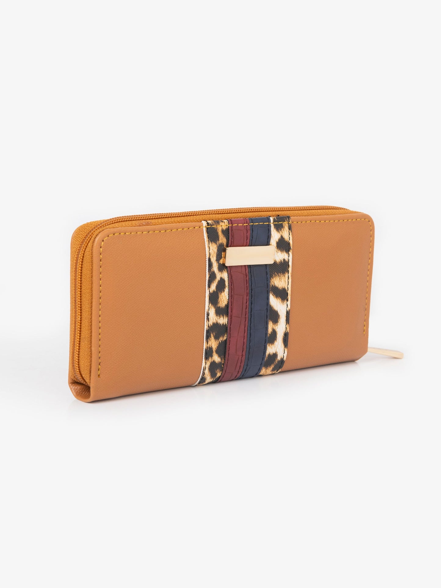 Striped Textured Wallet