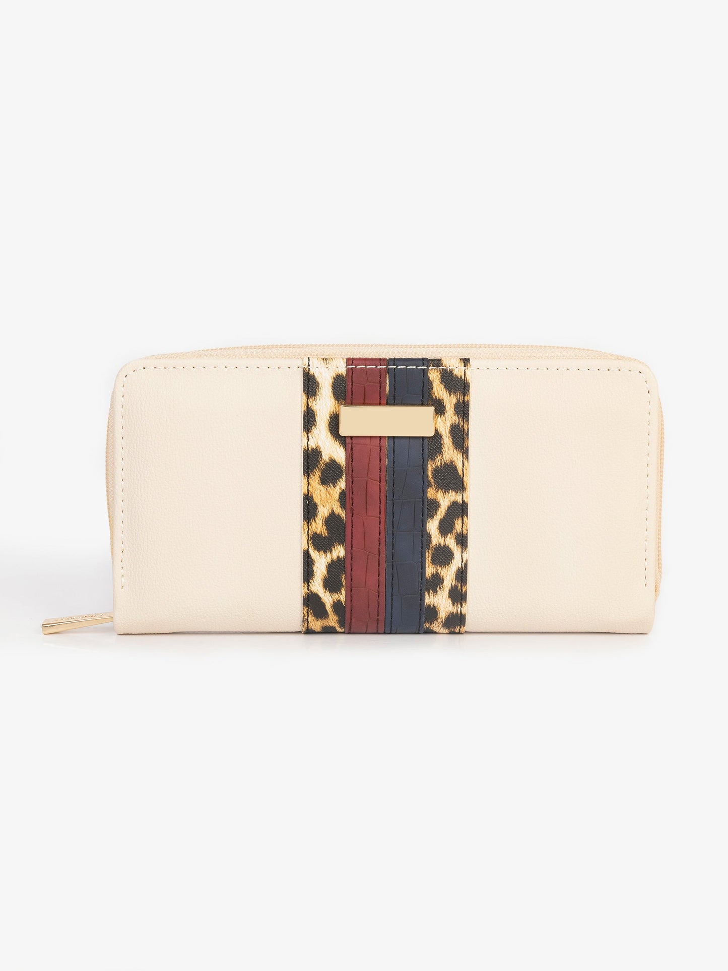 Striped Textured Wallet
