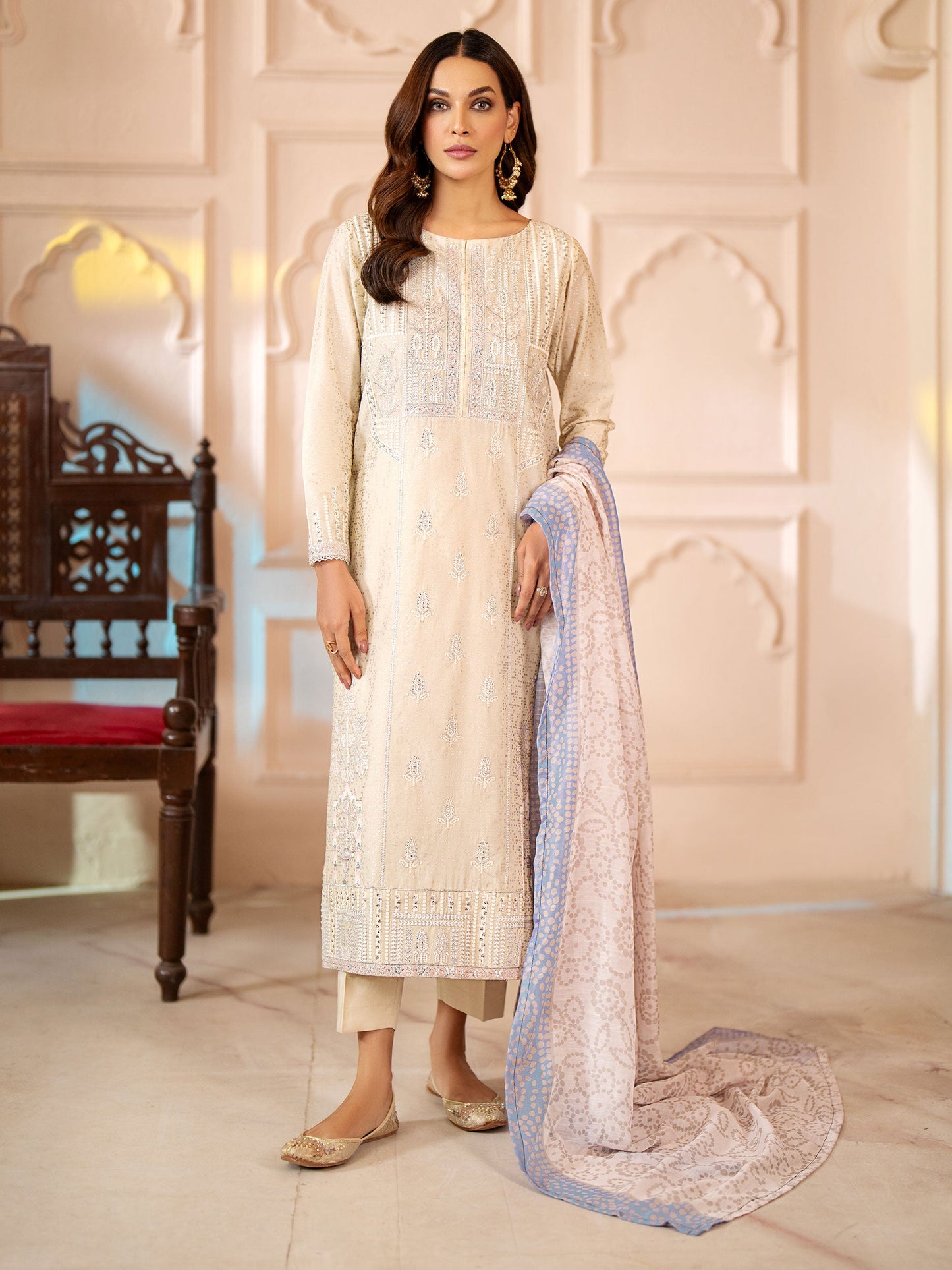 3 Piece Lawn Suit-Embroidered (Unstitched)