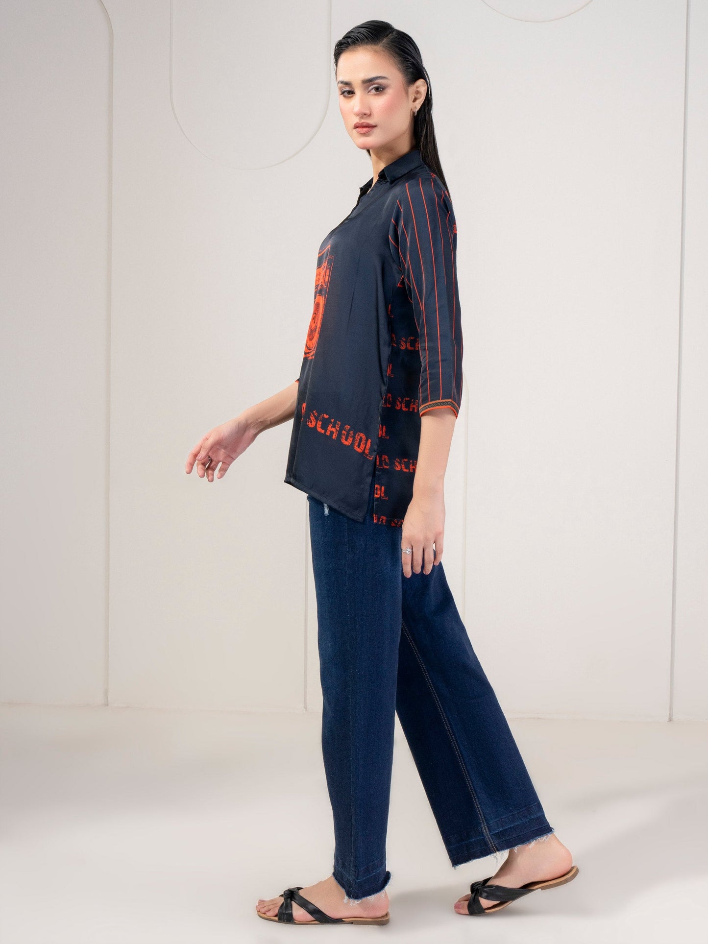 Printed Silk Top