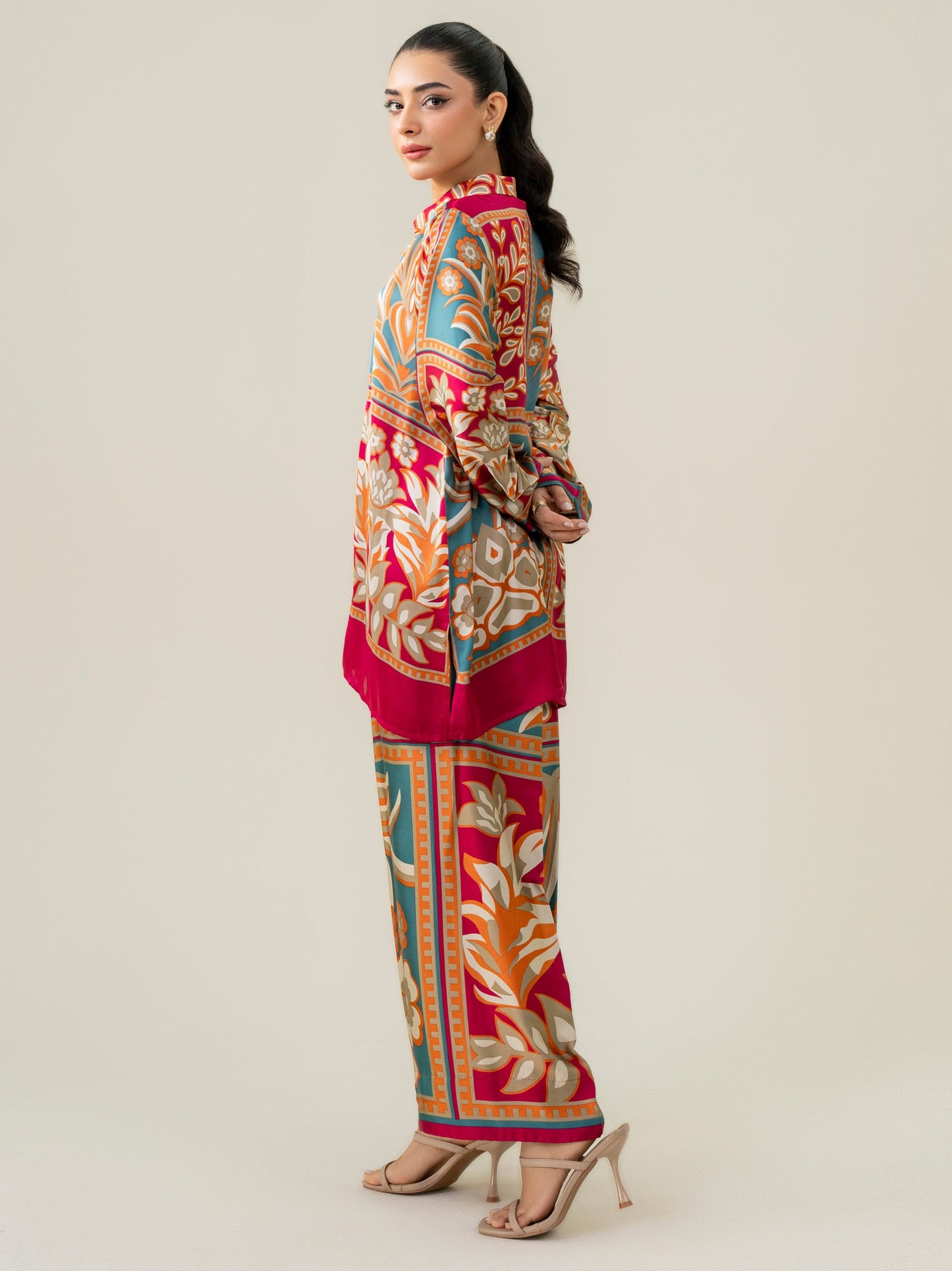 Silk Co-ord Set-Printed (Pret)