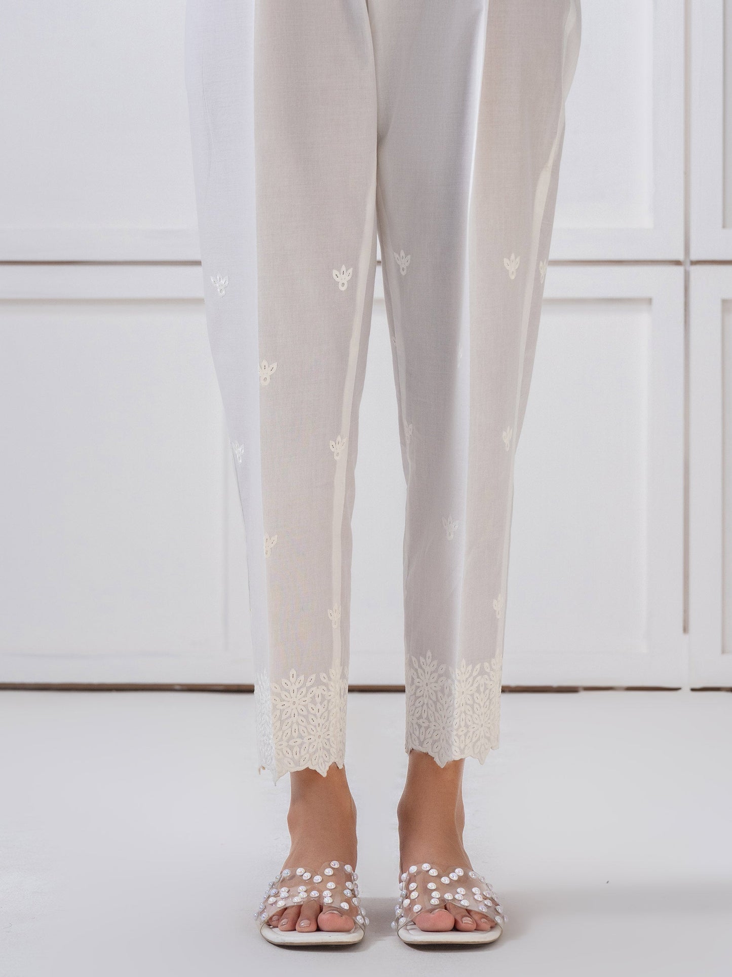 Lawn Trouser-Embroidered (Pret)