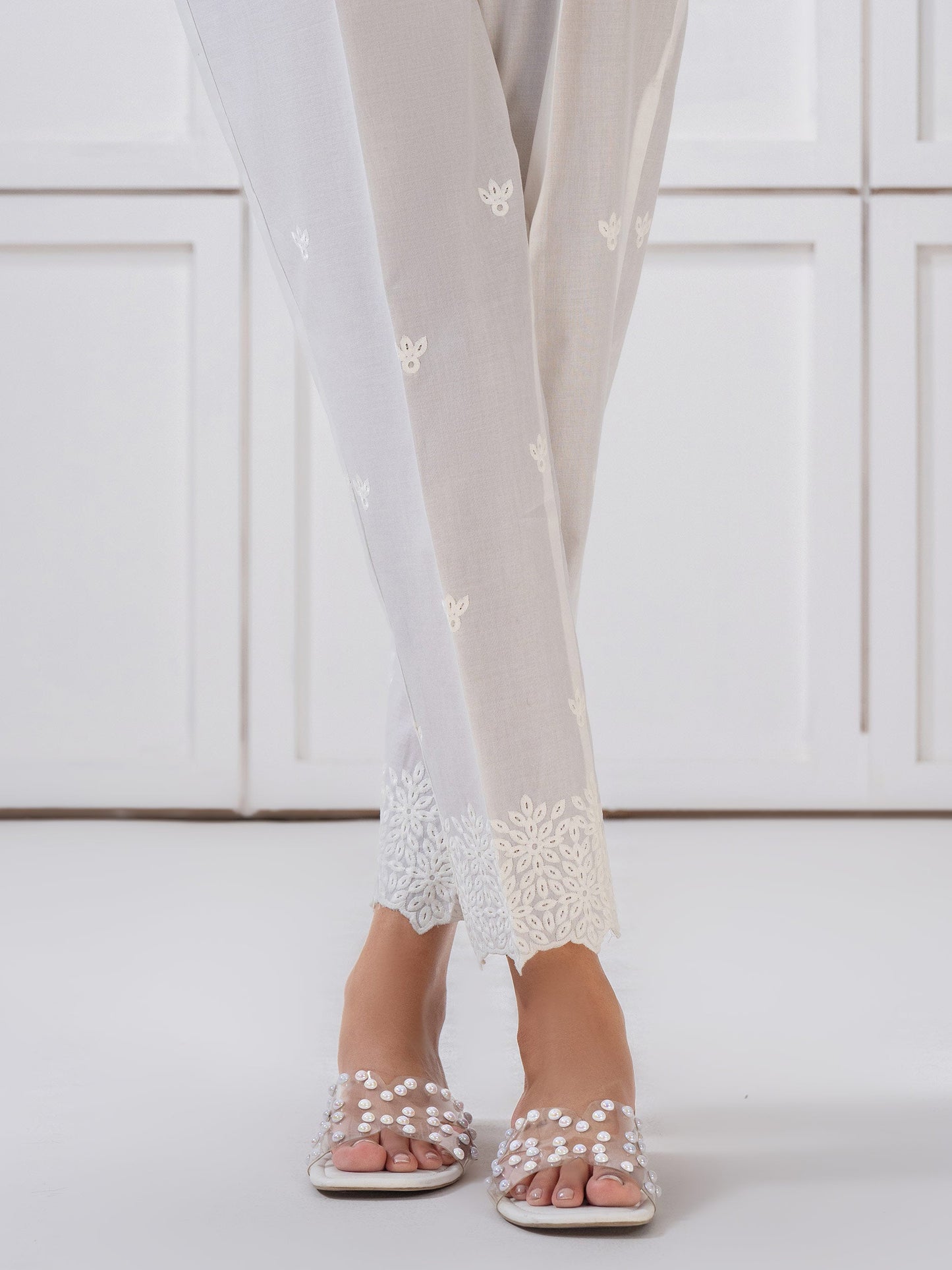 Lawn Trouser-Embroidered (Pret)