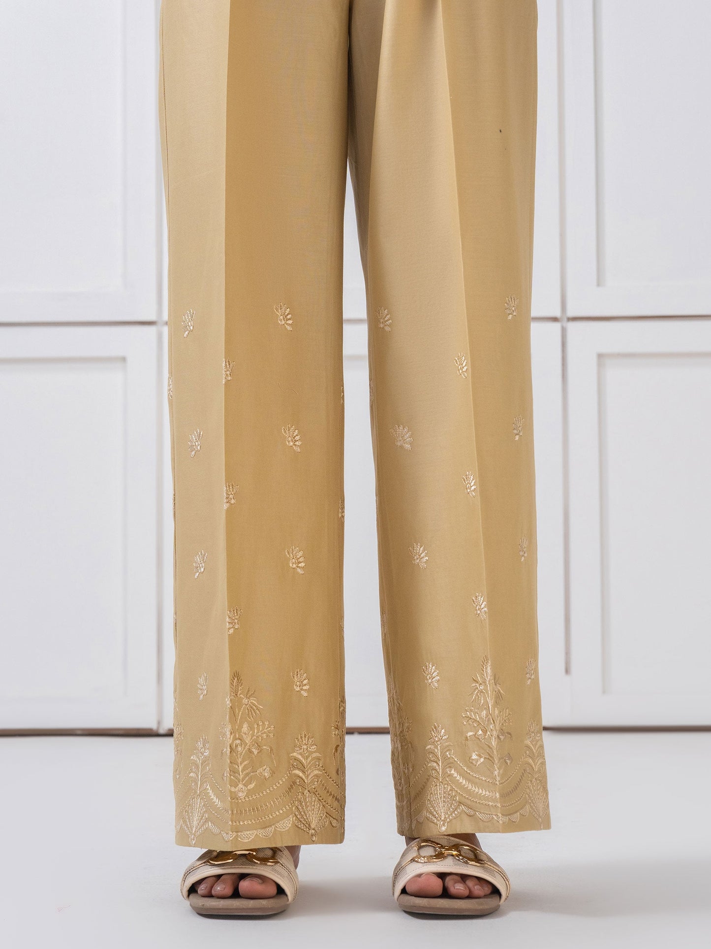 Cambric Trouser-Embroidered (Pret)