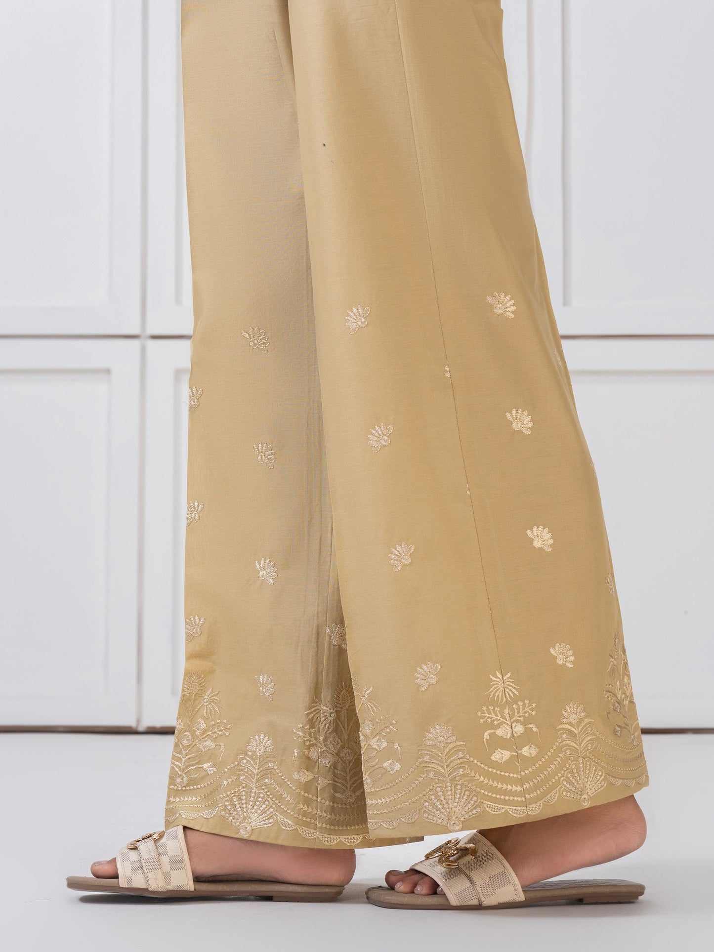 Cambric Trouser-Embroidered (Pret)
