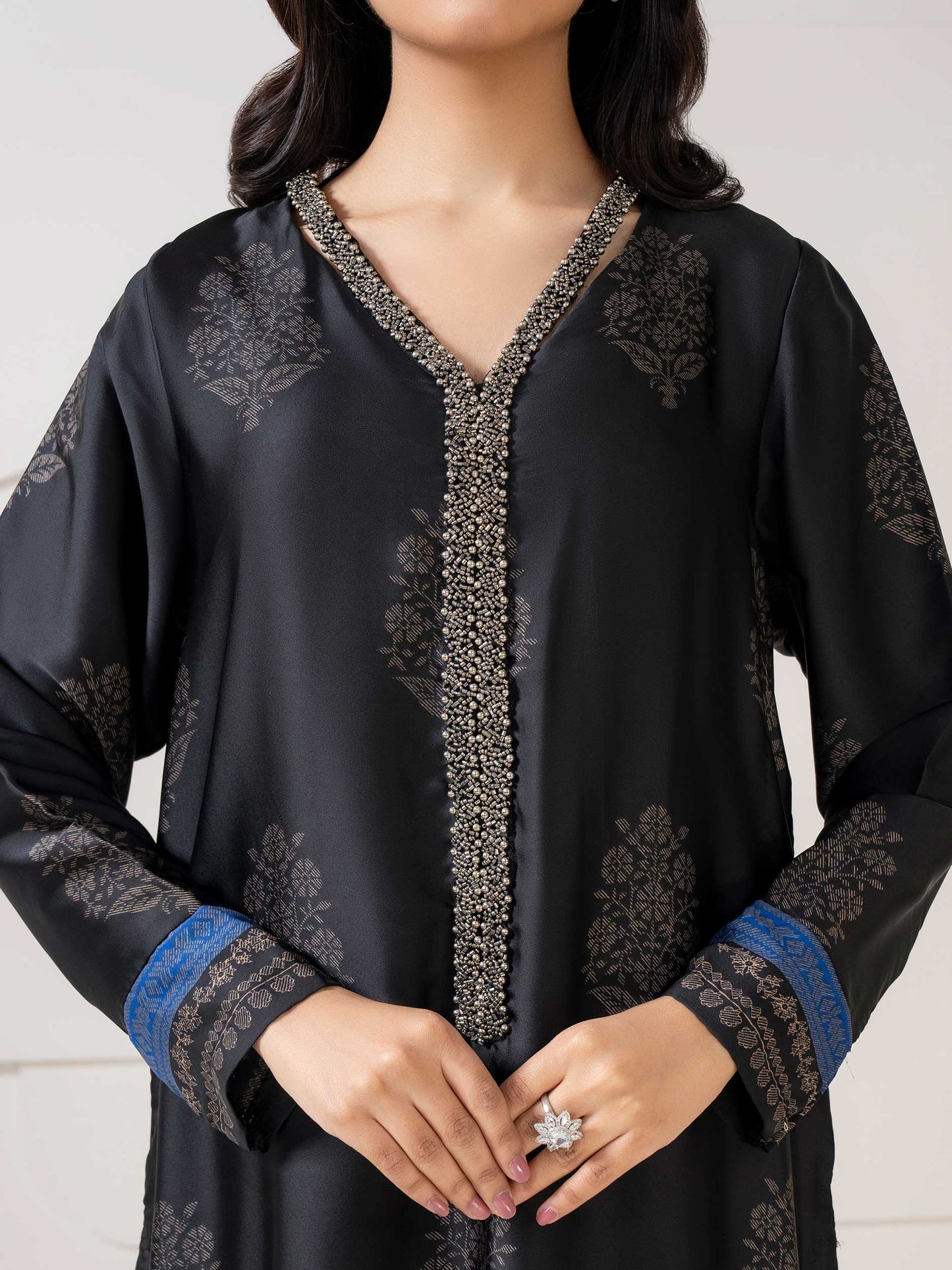 2 Piece Silk Suit-Embroidered (Pret)