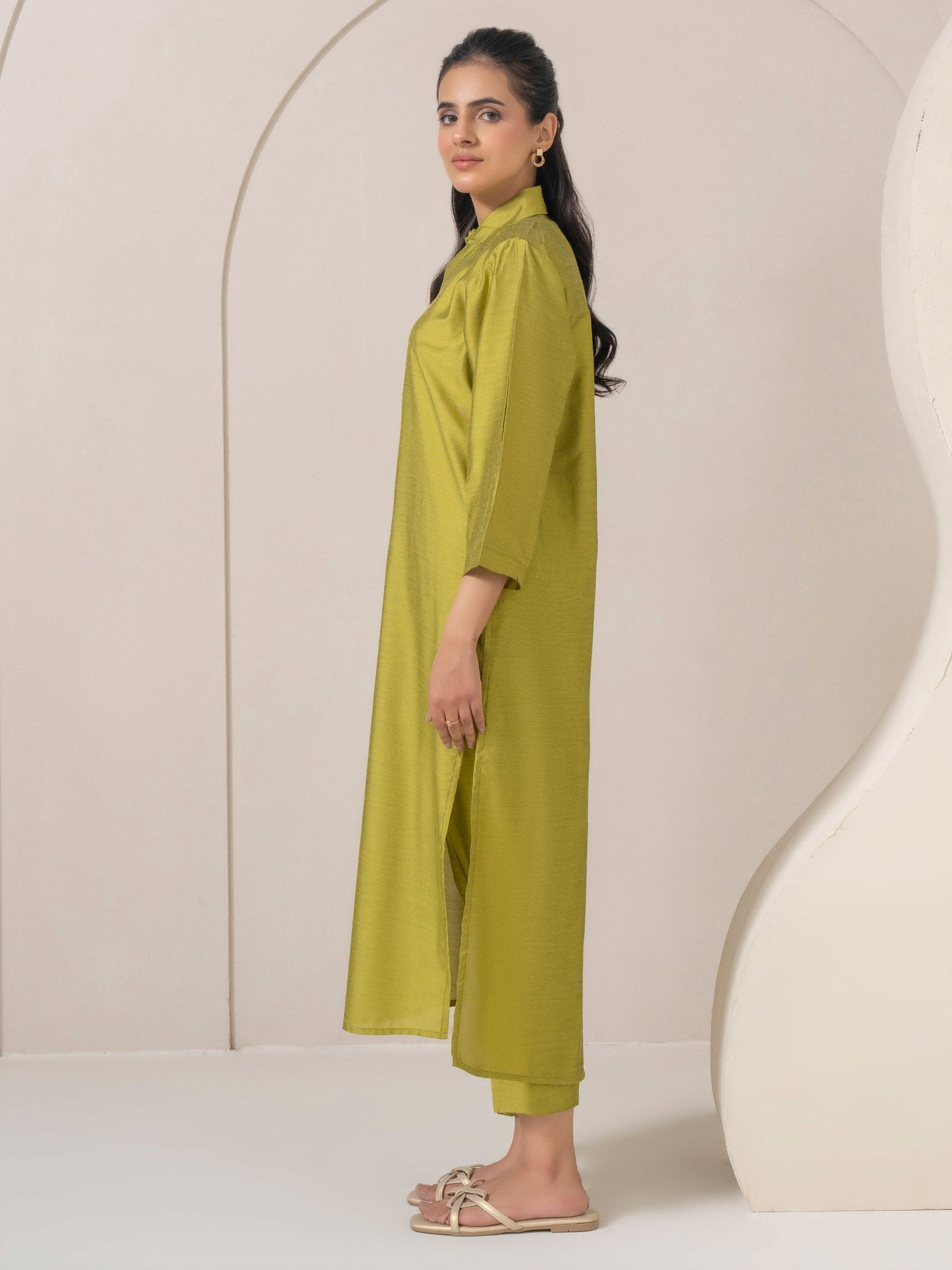 2 Piece Silk Suit-Dyed (Pret)