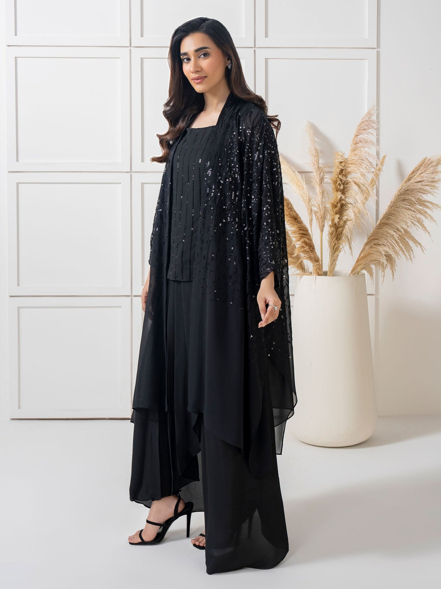 2 Piece Chiffon Suit- Embellished (Pret)
