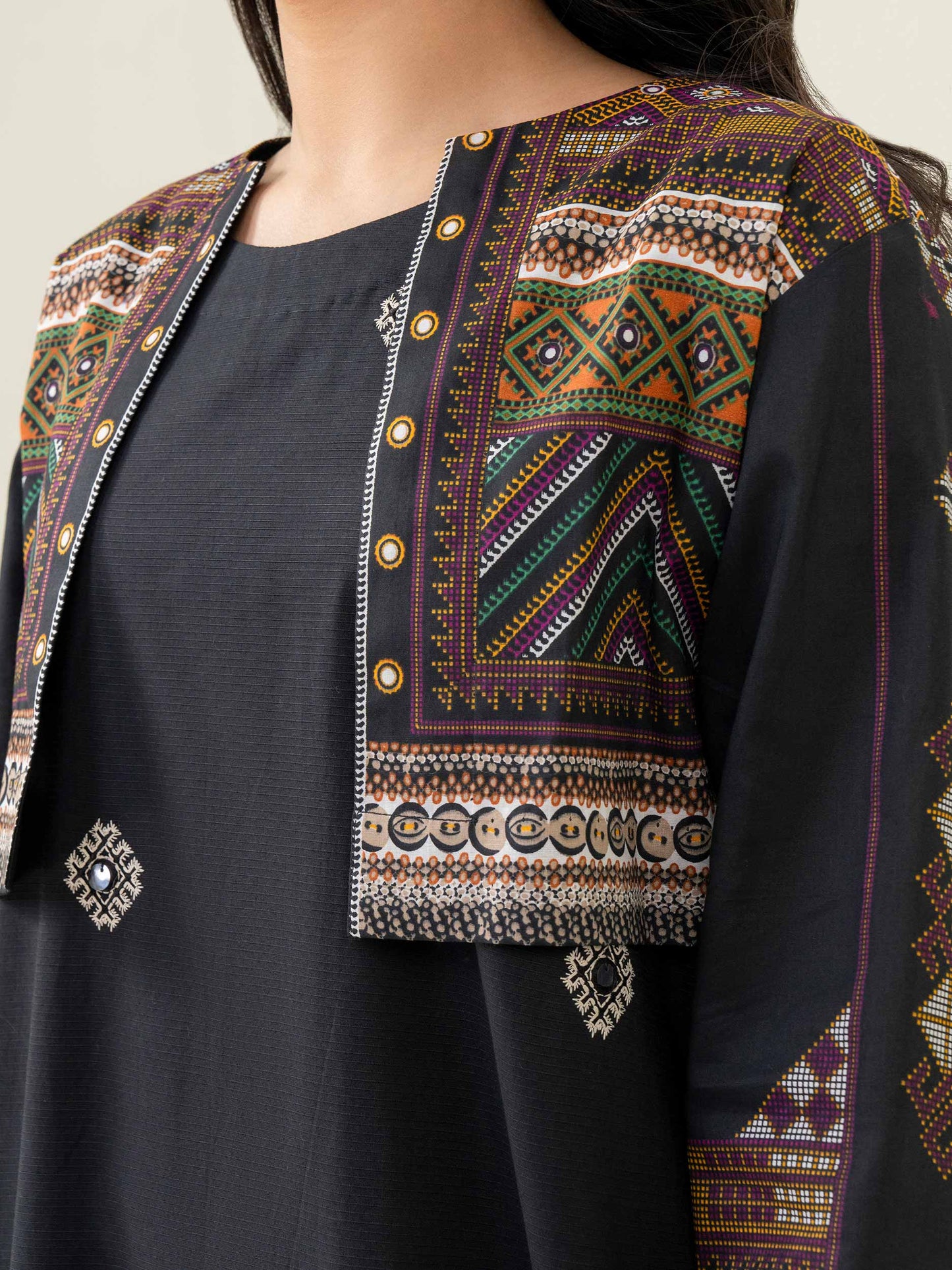 Lawn Shirt With Bolero-Embroidered (Pret)