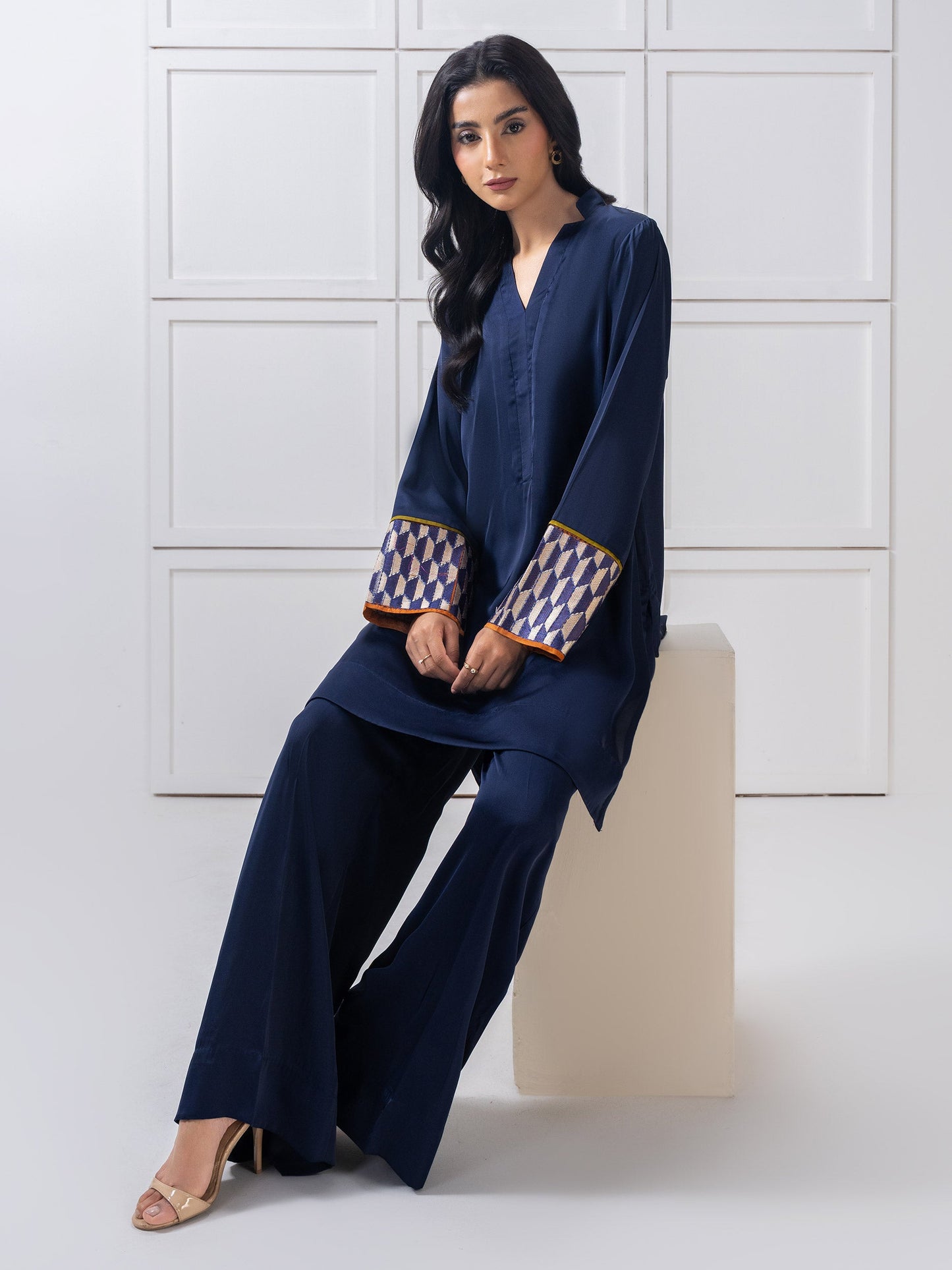 Silk Co-Ord Set-Embroidered (Pret)