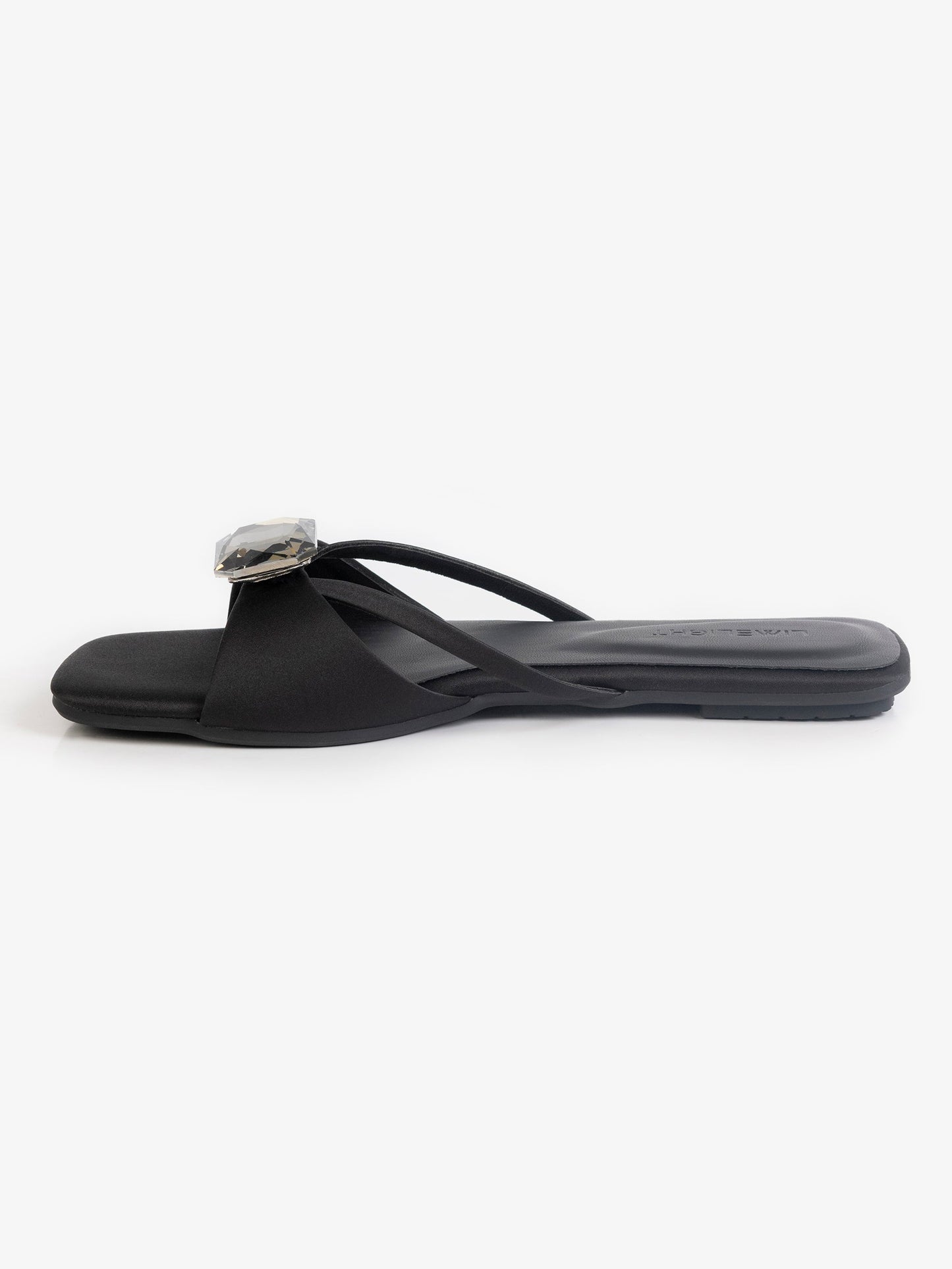 Satin Embellished Flats