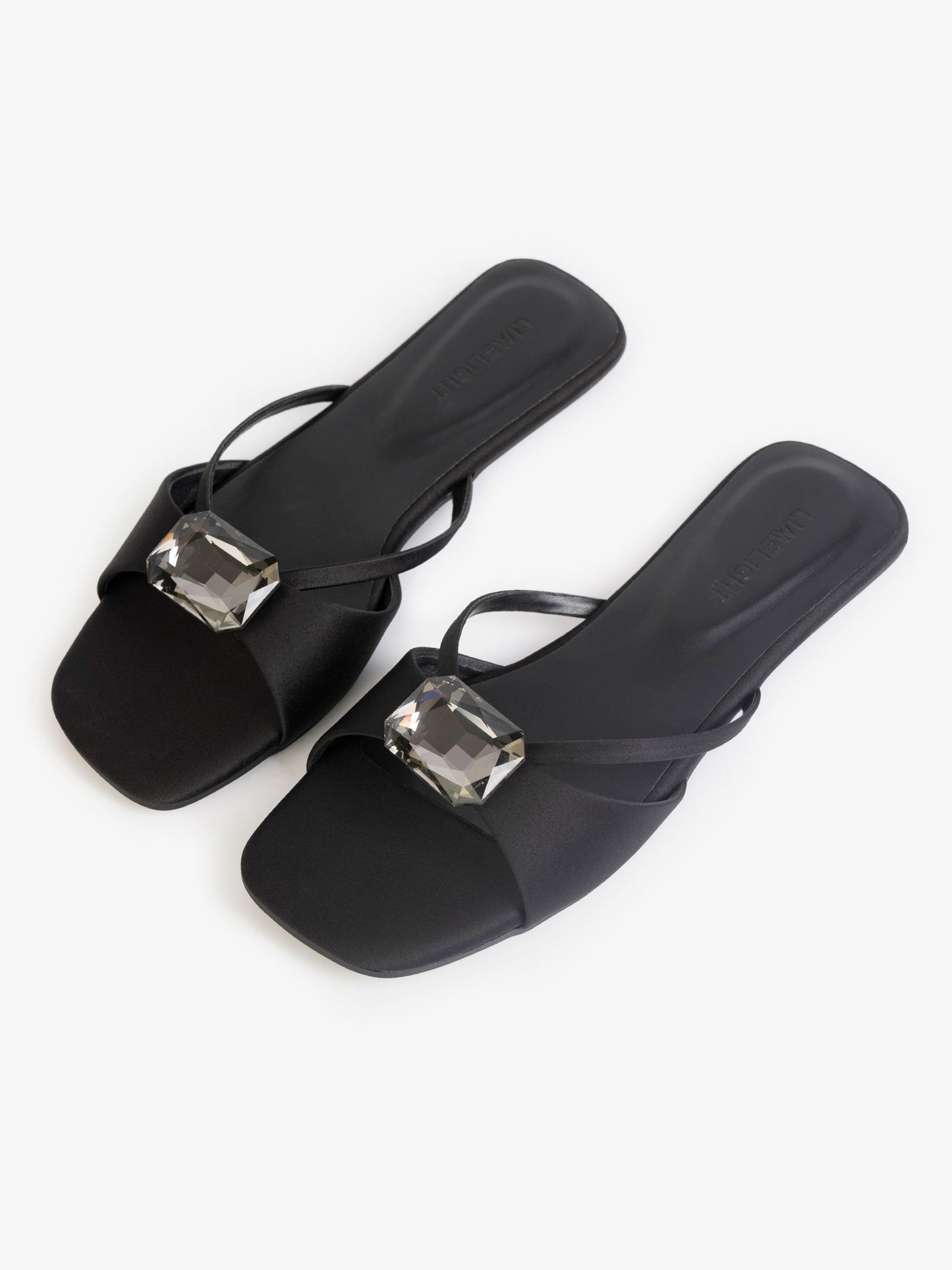 Satin Embellished Flats