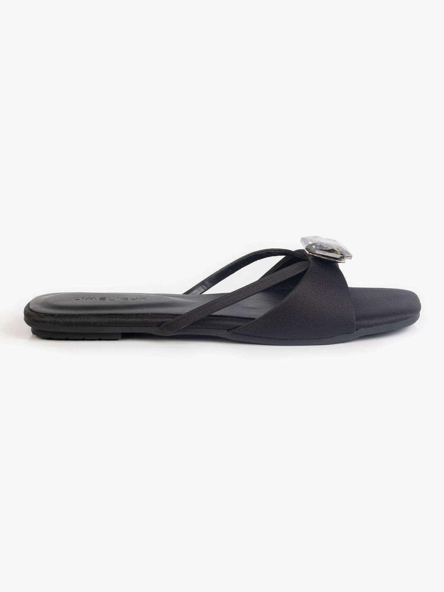 Satin Embellished Flats