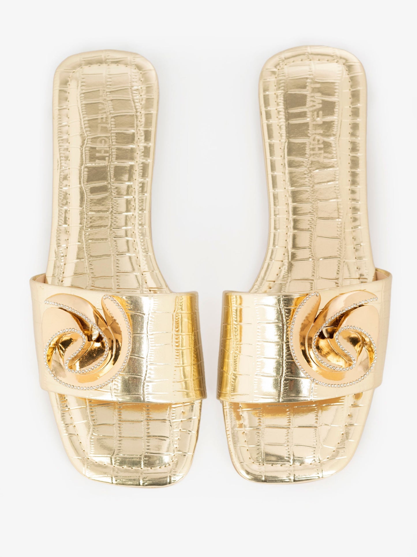 Croc-Textured Flats