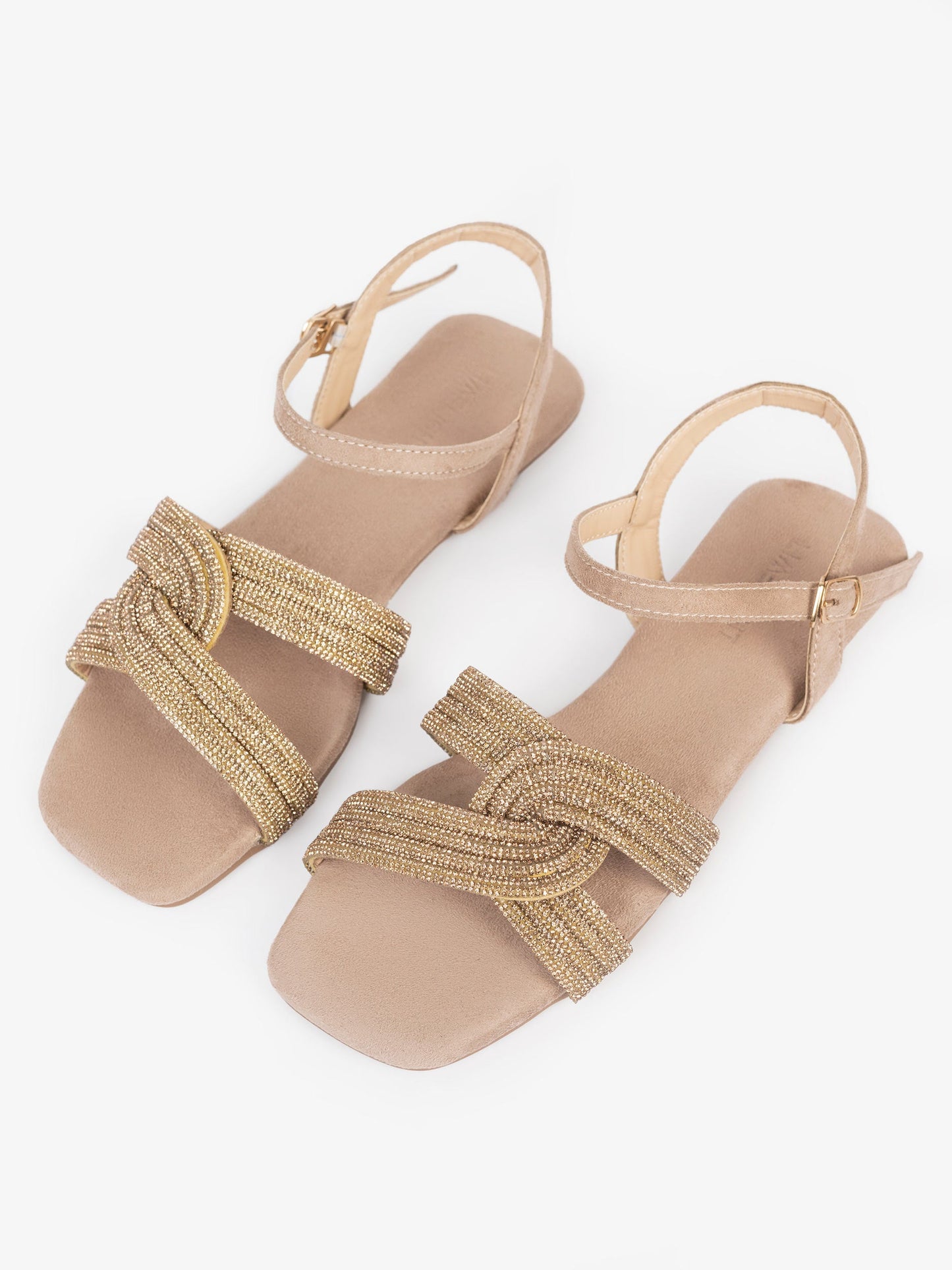 Embellished Knot Sandals