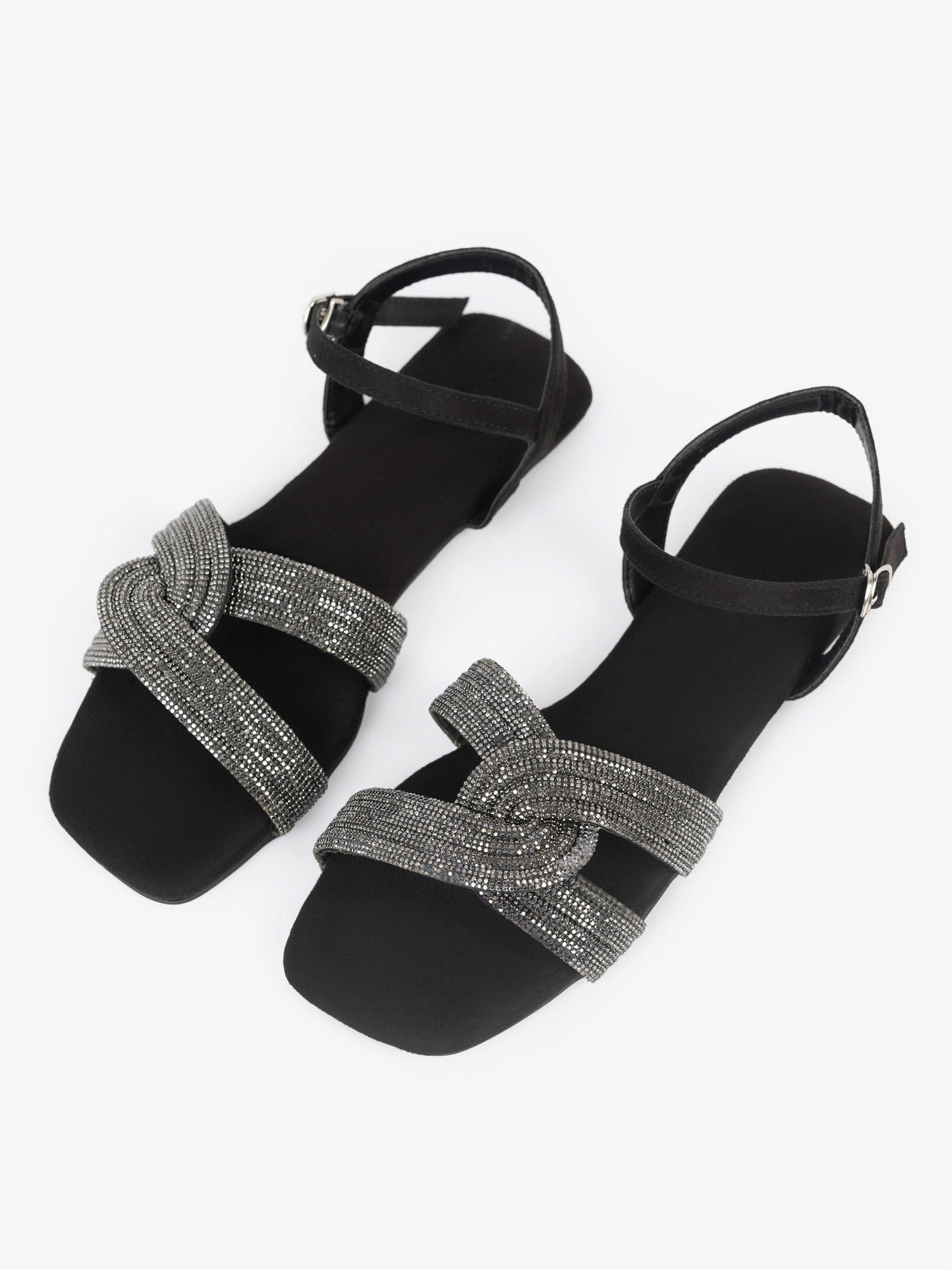 Embellished Knot Sandals