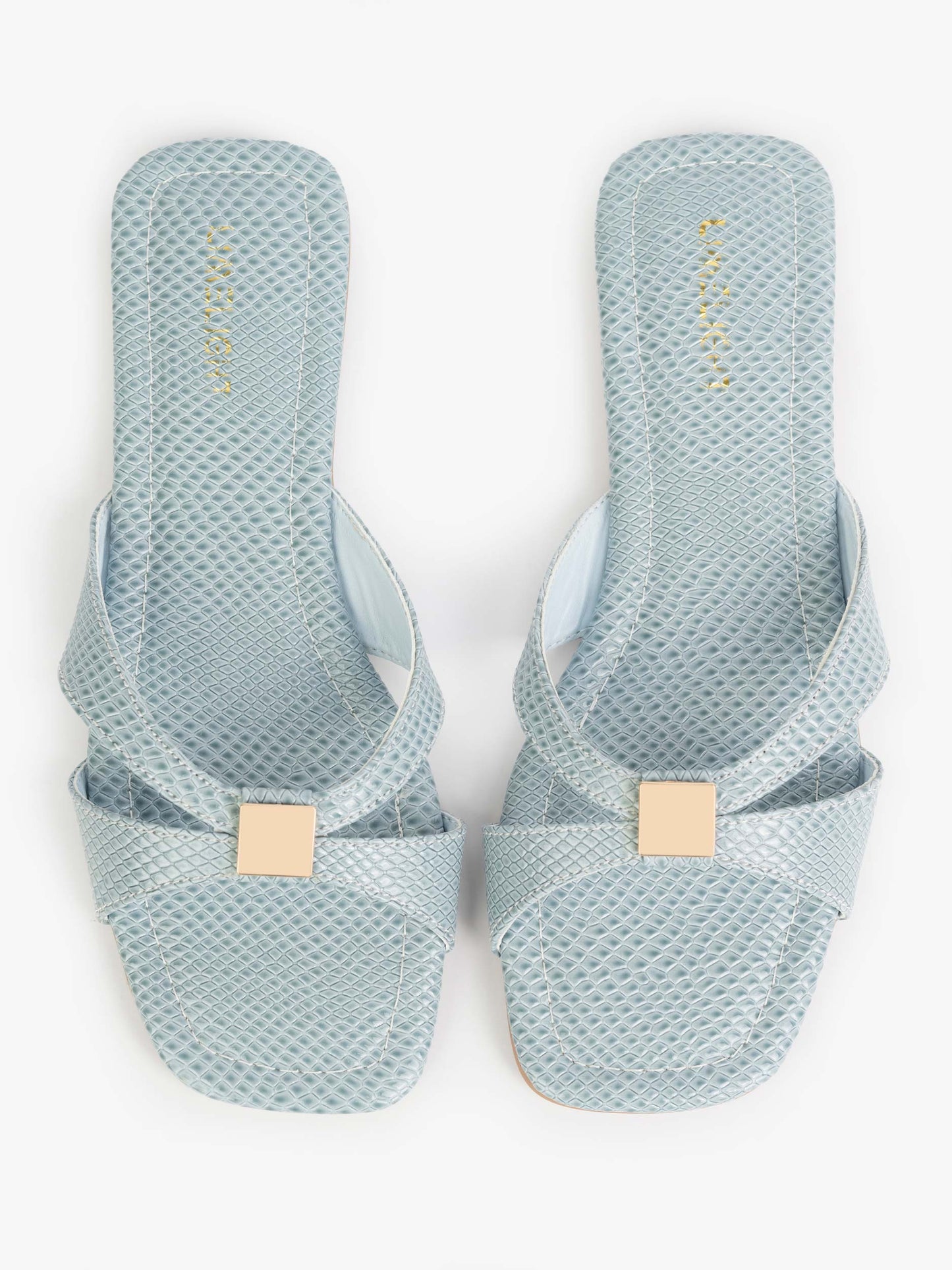 Cross-Strap Slide Flats