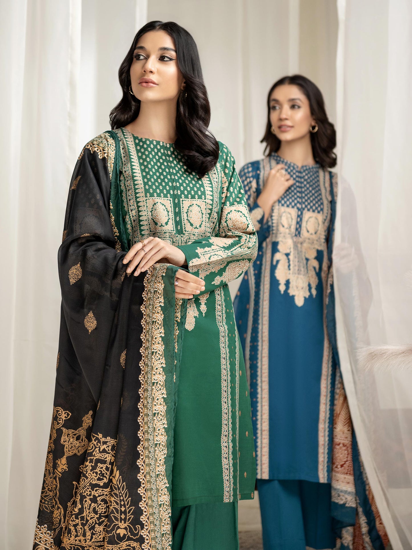 3 Piece Lawn Suit-Pasted (Unstitched)