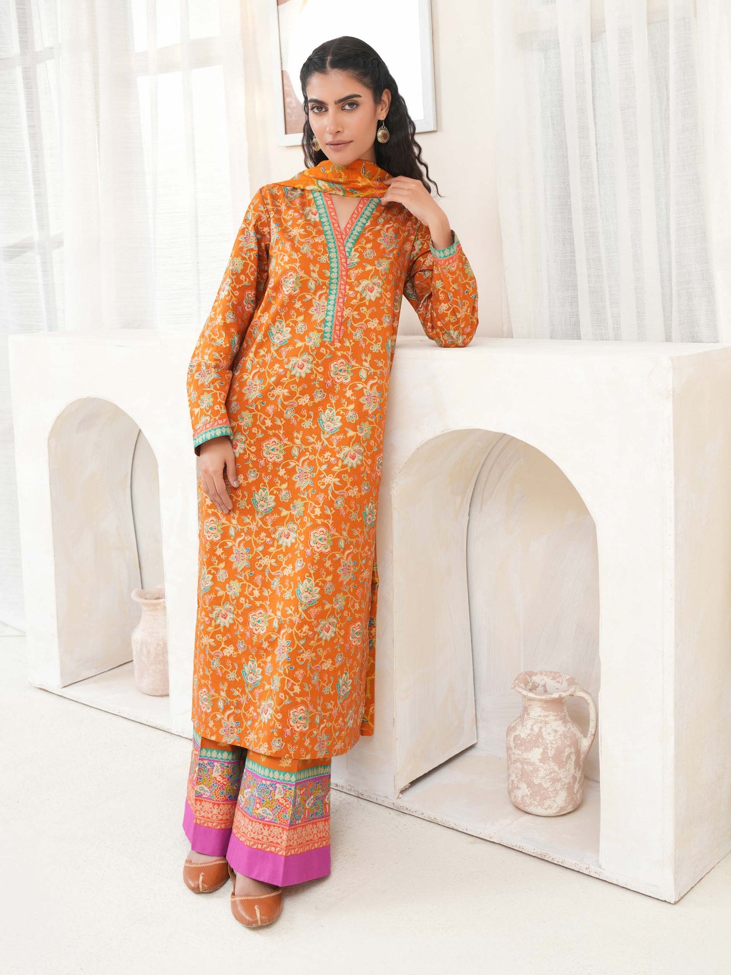 3 Piece Lawn Suit-Paste Print (Unstitched)
