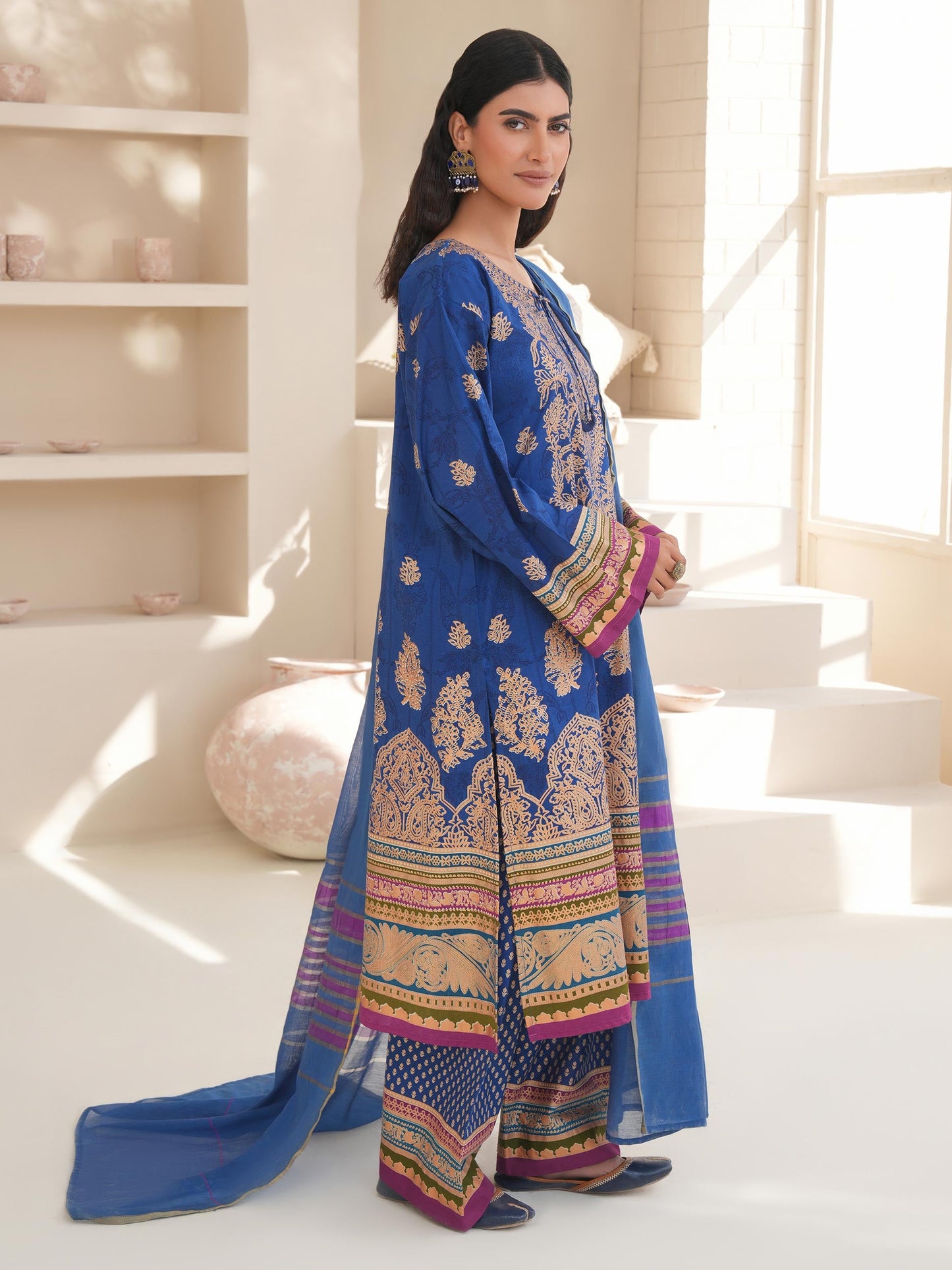 3 Piece Lawn Suit-Paste Print (Unstitched)