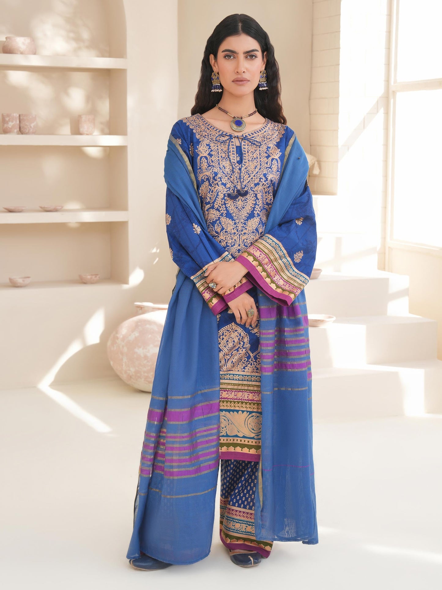 3 Piece Lawn Suit-Paste Print (Unstitched)