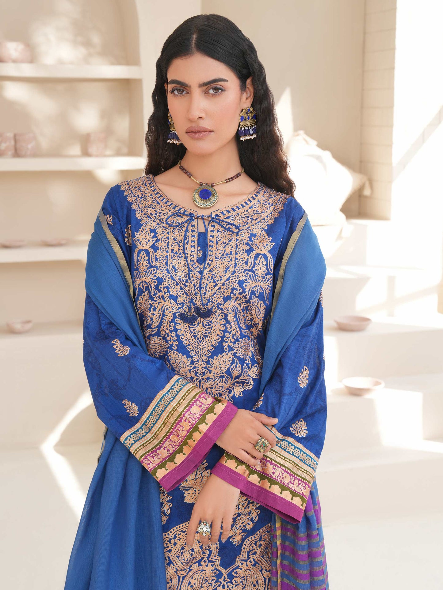 3 Piece Lawn Suit-Paste Print (Unstitched)