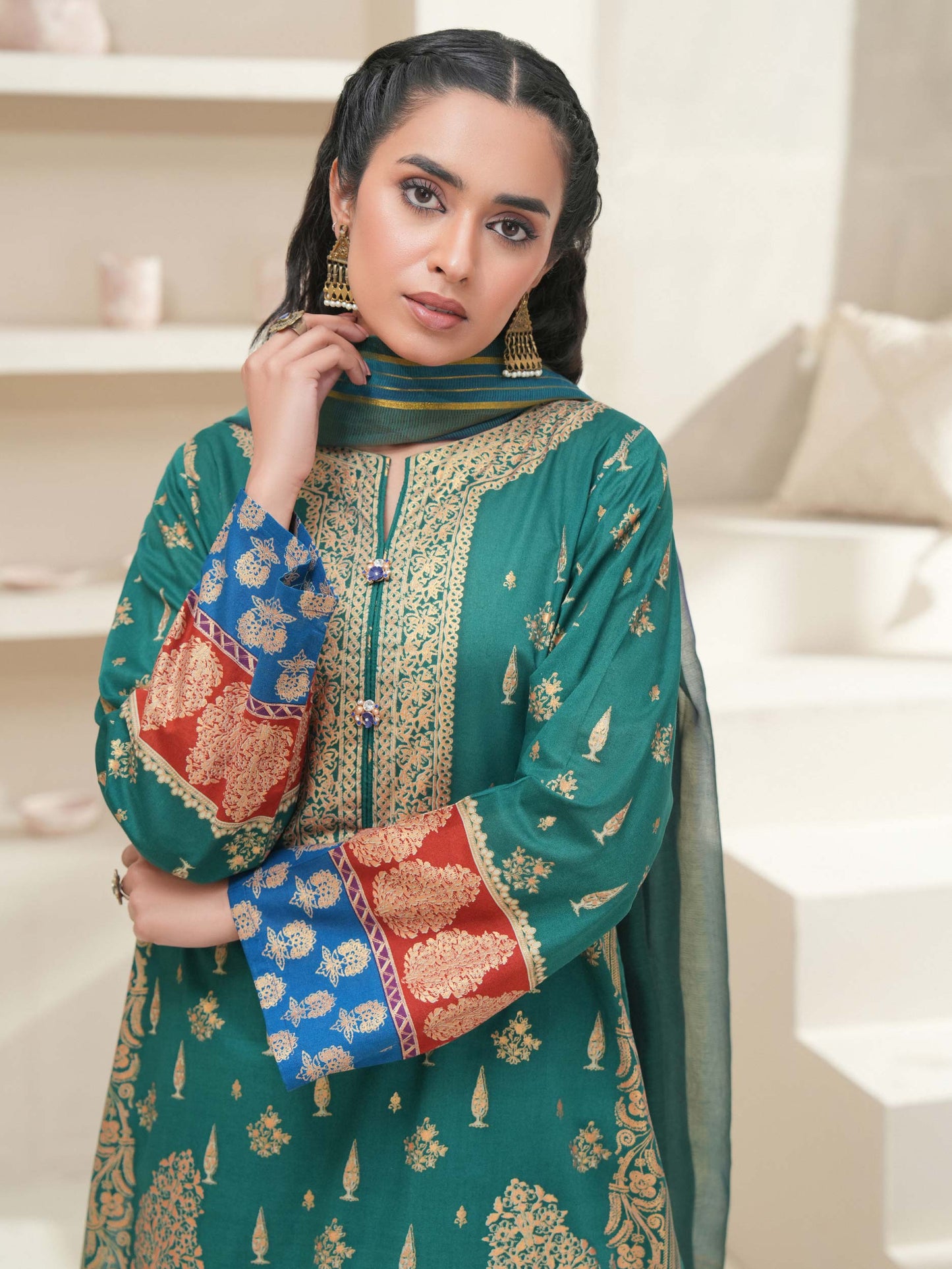 2 Piece Lawn Suit-Paste Print (Unstitched)