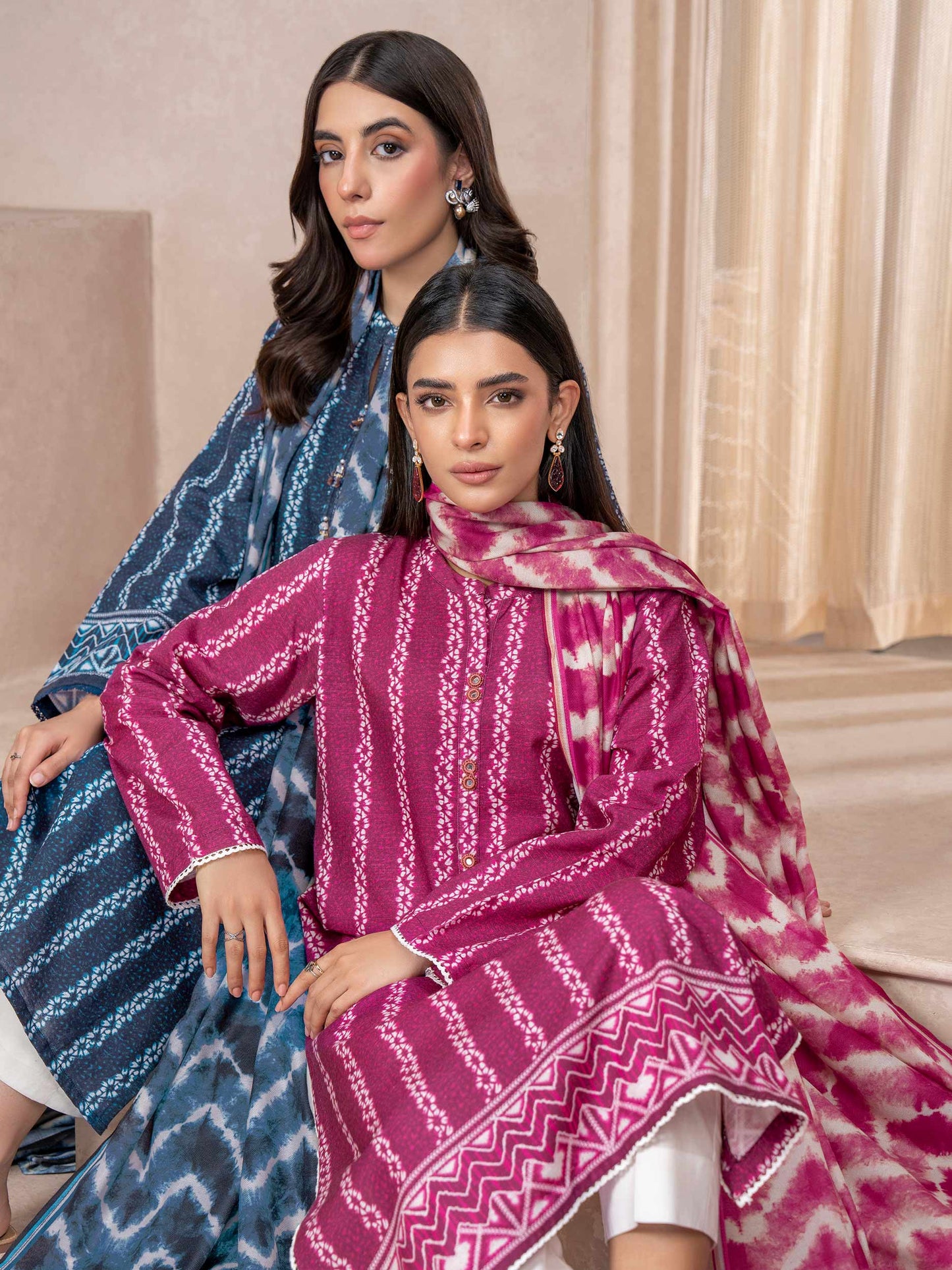 2 Piece Khaddar Suit-Printed (Unstitched)