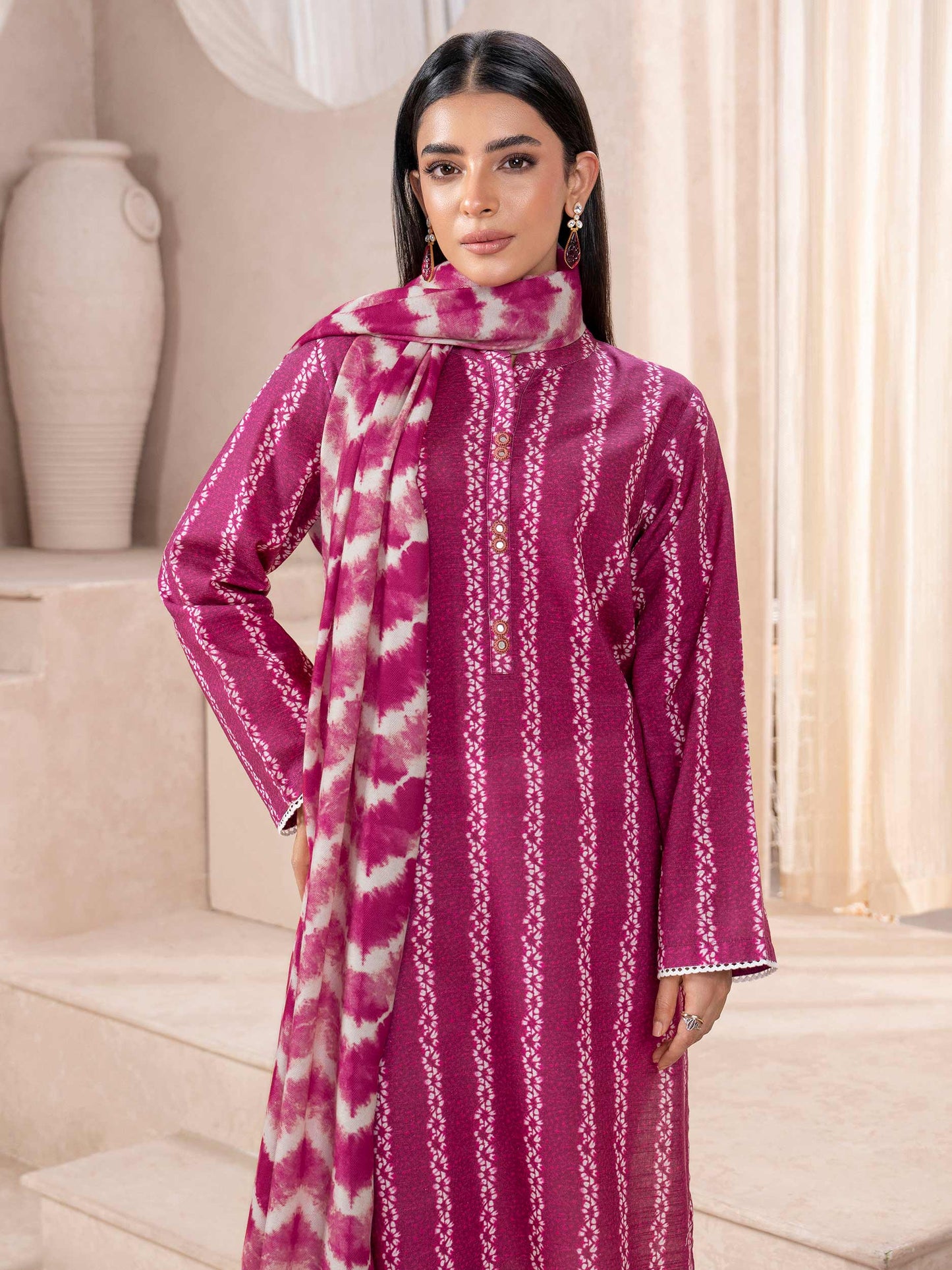 2 Piece Khaddar Suit-Printed (Unstitched)