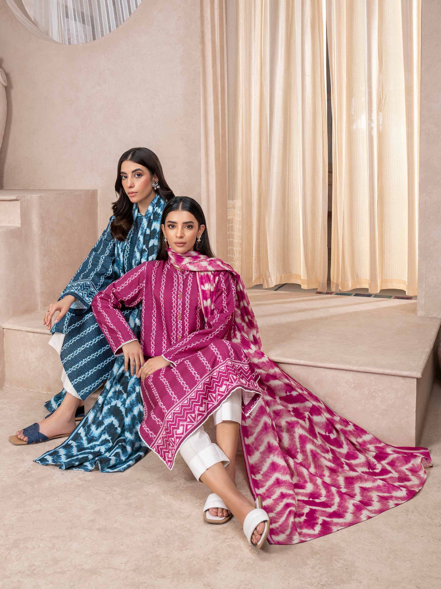 2 Piece Khaddar Suit-Printed (Unstitched)
