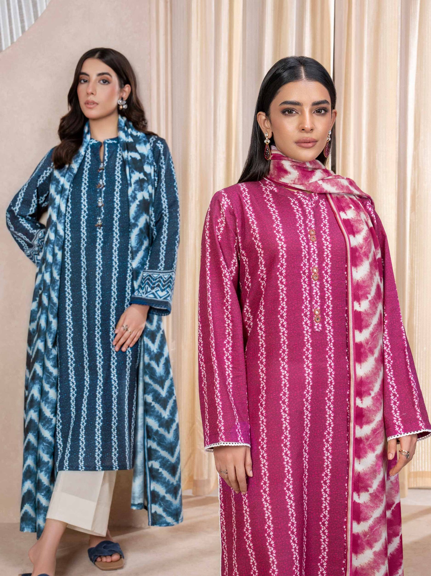2 Piece Khaddar Suit-Printed (Unstitched)