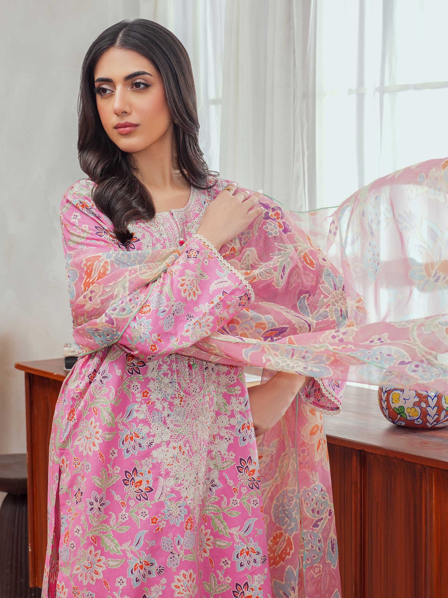 3 Piece Lawn Suit-Embroidered (Unstitched)