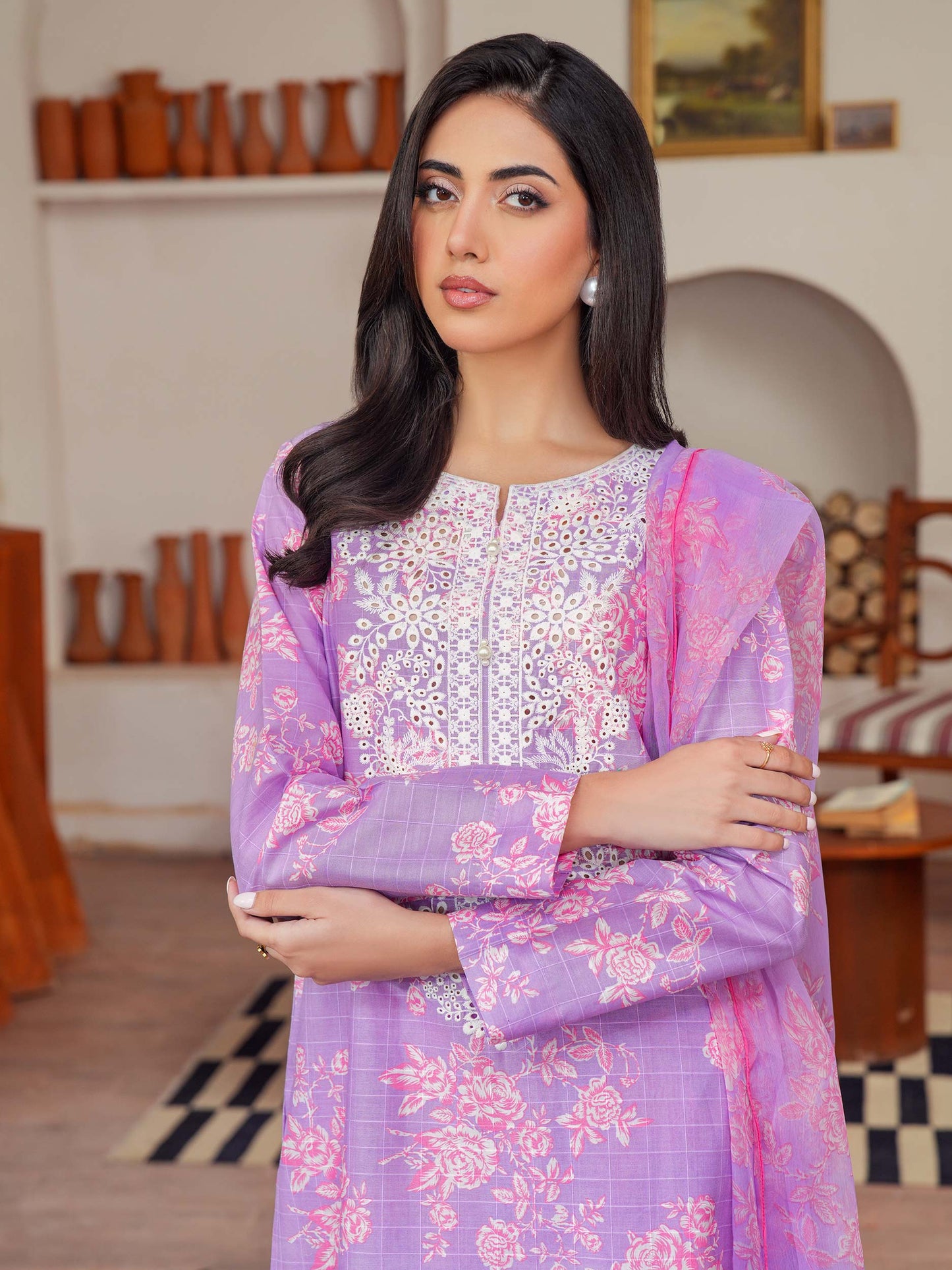 3 Piece Lawn Suit-Embroidered (Unstitched)